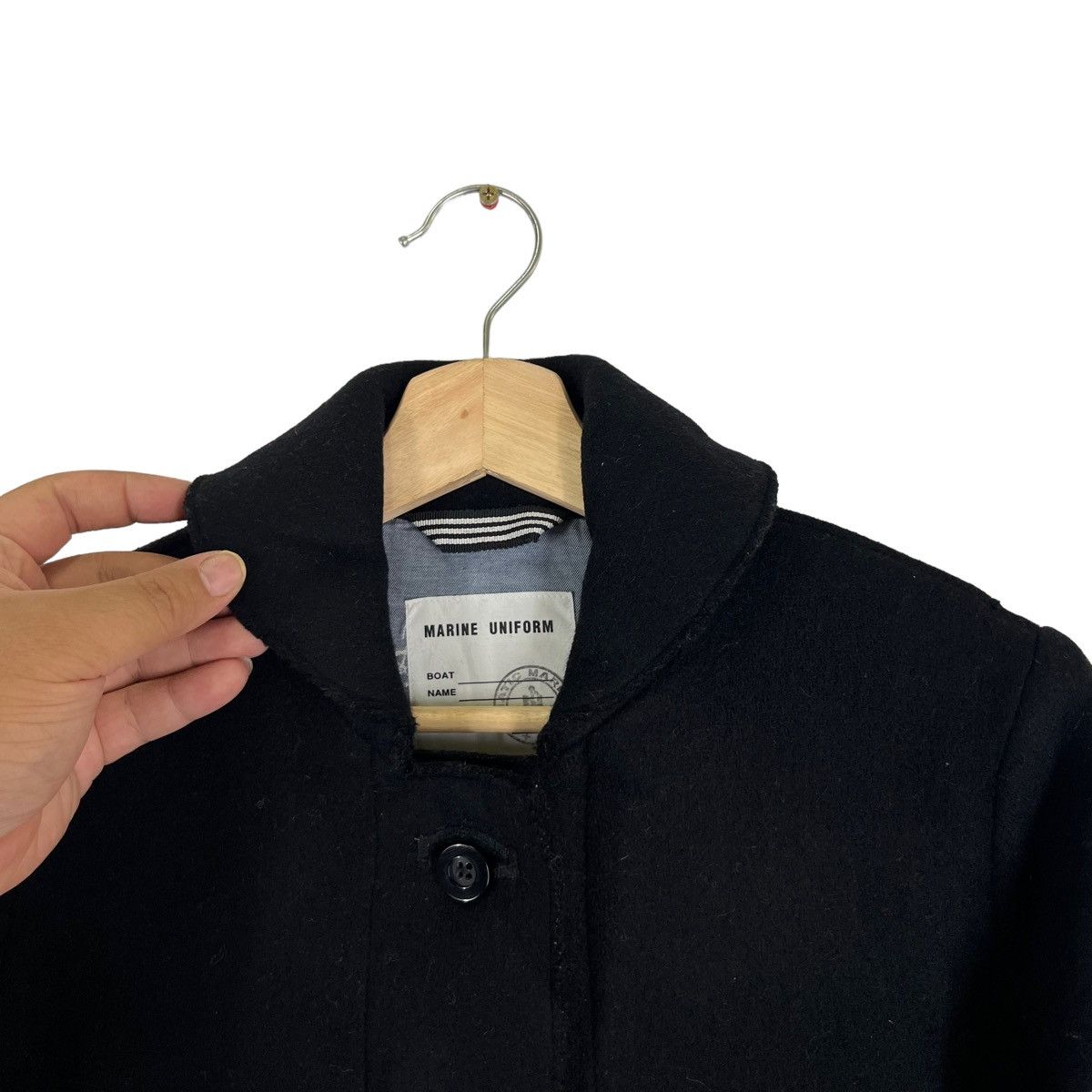 Japanese Brand VINTAGE MILITARY DOUBLE BREAST WOOL JACKET INSPECTOR MARINE Size US M / EU 48-50 / 2 - 6 Thumbnail