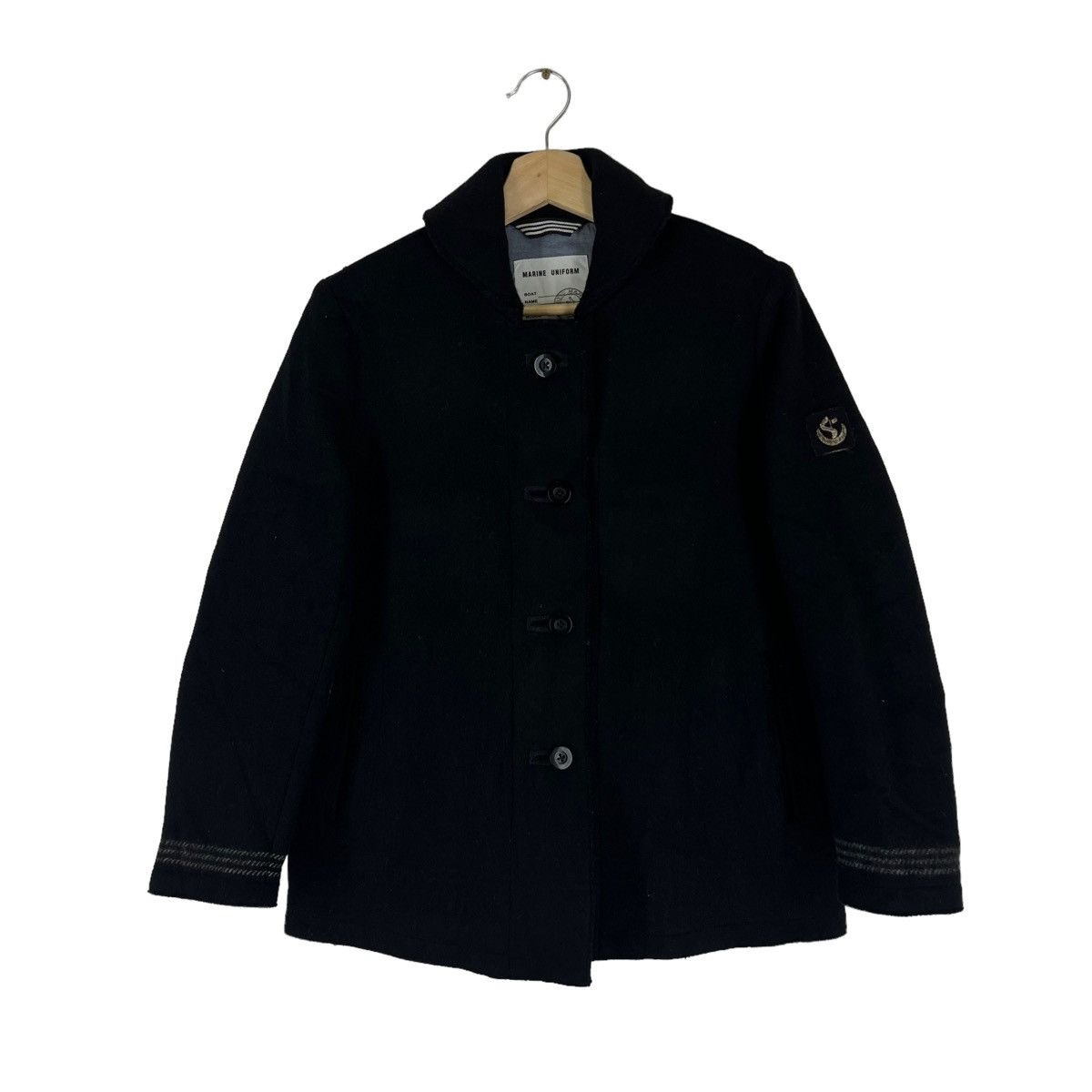 Japanese Brand VINTAGE MILITARY DOUBLE BREAST WOOL JACKET INSPECTOR MARINE Size US M / EU 48-50 / 2 - 1 Thumbnail