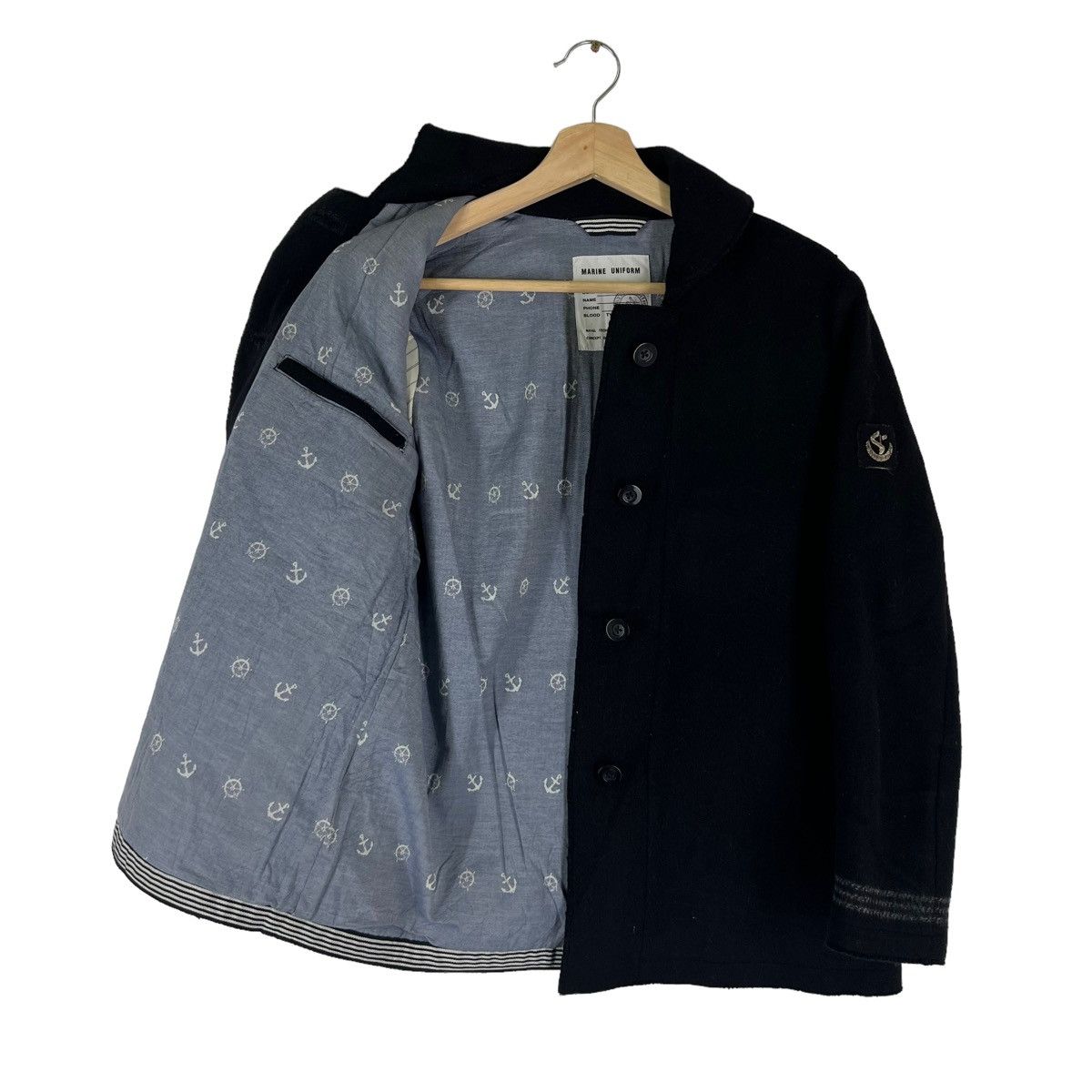 Japanese Brand VINTAGE MILITARY DOUBLE BREAST WOOL JACKET INSPECTOR MARINE Size US M / EU 48-50 / 2 - 10 Thumbnail