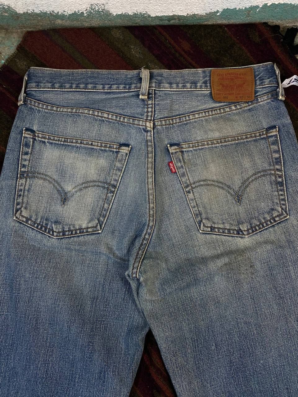 vintage levis 502 denim shashiko and paint splatter design