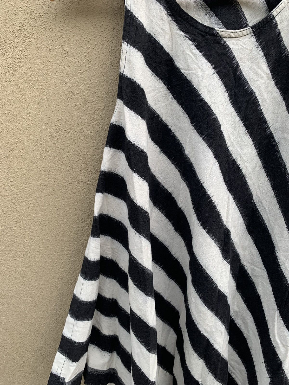 Issey Miyake RARE IS Issey Miyake Striped Sleveless Long Tunic Top Shirt Size L / US 10 / IT 46 - 2 Thumbnail