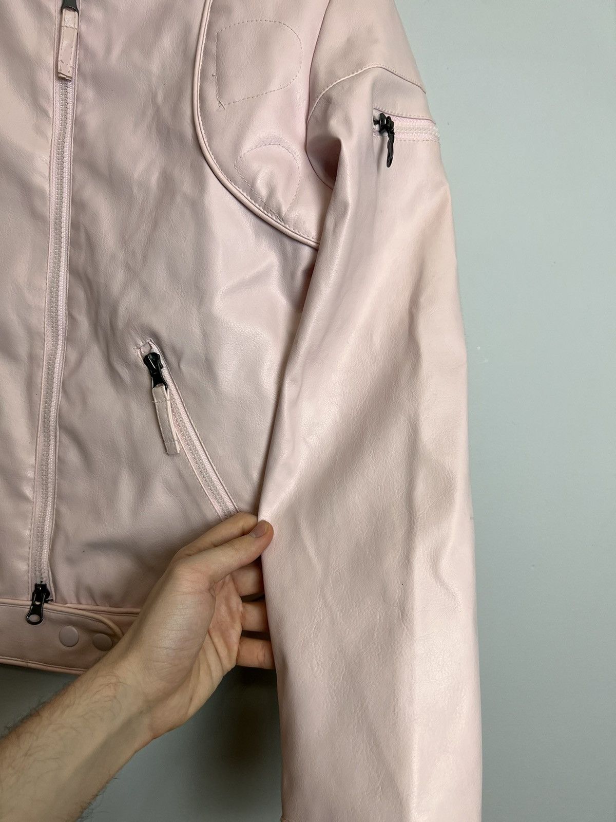 Vintage Vintage Y2k Woman Eco Leather Racing Jacket Hype Streetwear Size M / US 6-8 / IT 42-44 - 6 Thumbnail