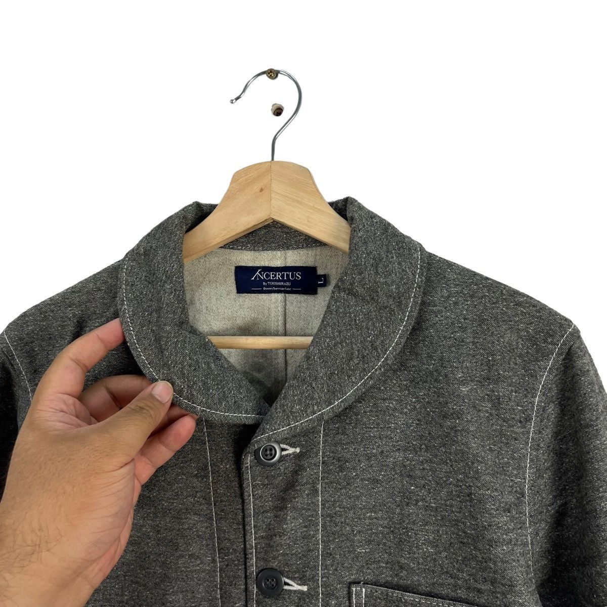 Japanese Brand HIKORY CHORE JACKET ANCERTUS BY TOKISHIRAZU MADE IN JAPAN Size US L / EU 52-54 / 3 - 8 Thumbnail