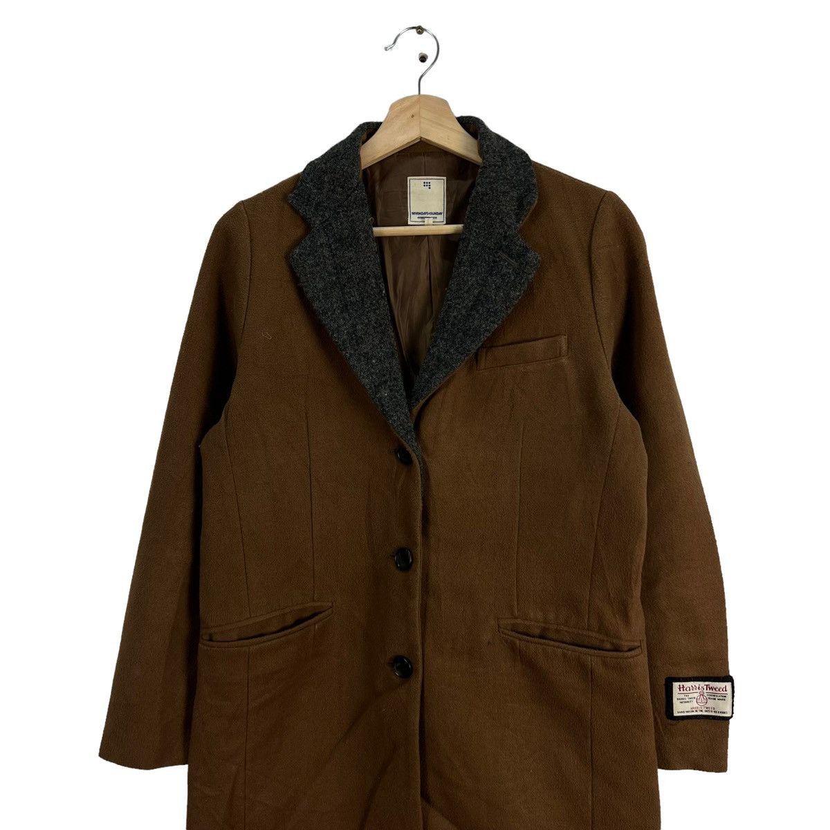 Harris Tweed VINTAGE HARRIS TWEED WOOL LONG JACKET Size US S / EU 44-46 / 1 - 3 Thumbnail