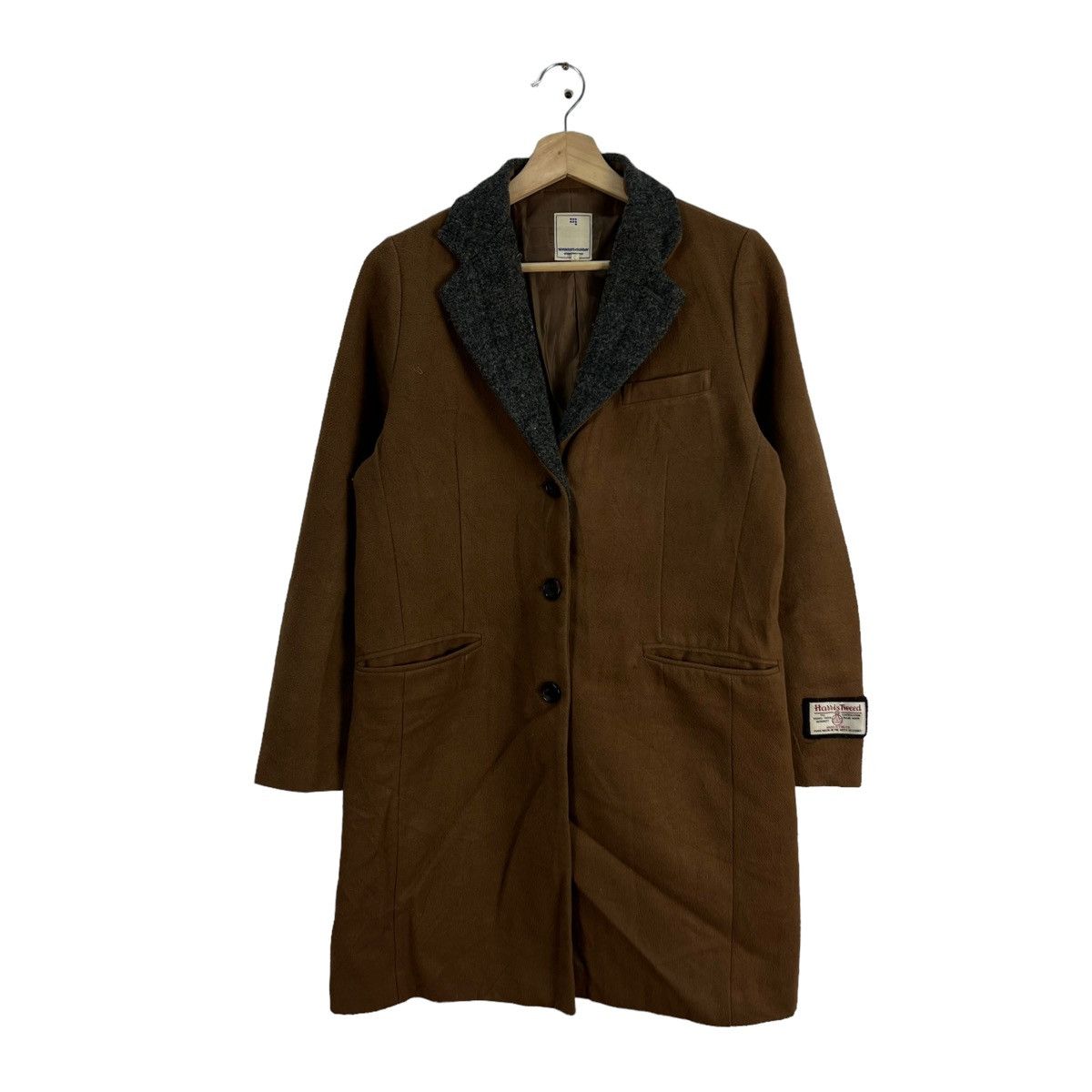 Harris Tweed VINTAGE HARRIS TWEED WOOL LONG JACKET Size US S / EU 44-46 / 1 - 1 Thumbnail
