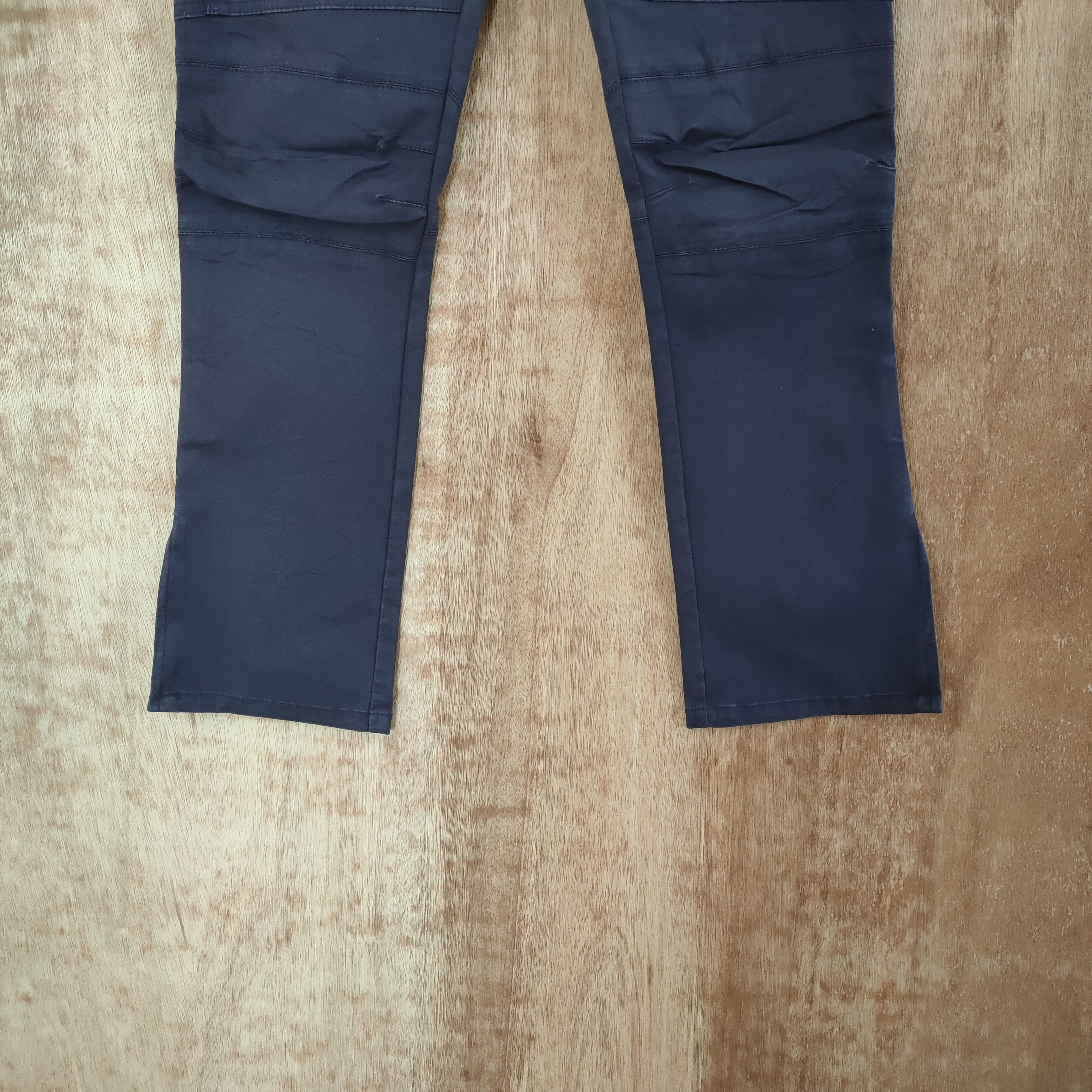 Japanese Brand × Vintage SHUCA BLUE BLACK VINTAGE CARGO PANTS/ ZIPPER OPEN LEG Size US 26 / EU 42 - 4 Thumbnail