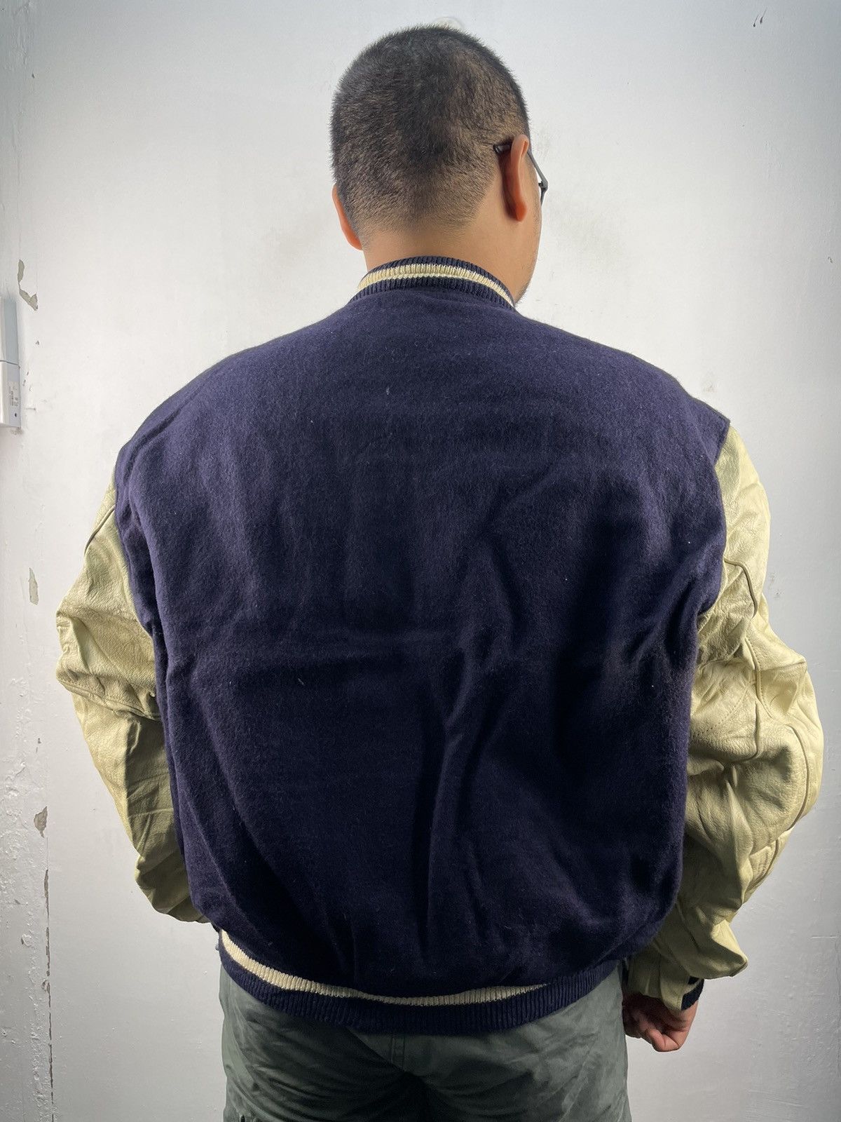 Vintage Vintage 90s Golden Bear Varsity Jacket Leather Size US XL / EU 56 / 4 - 2 Thumbnail
