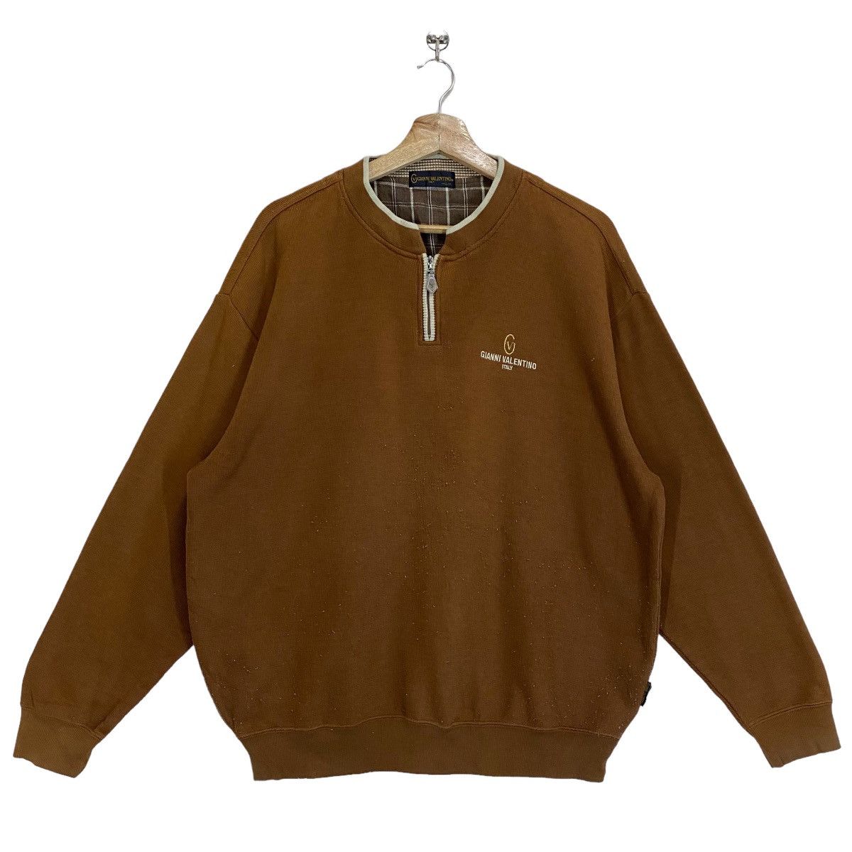 Gianni Valentino × Valentino × Vintage Gianni Valentino Half Zip Sweatshirt Size M Size US M / EU 48-50 / 2 - 1 Thumbnail