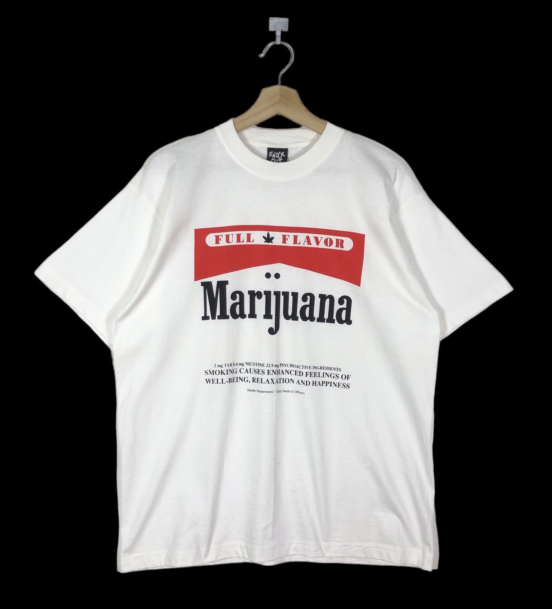 Marlboro RARE🔥KNOCK OUT MARIJUANA MARLBORO STUSSY PARODY TEE Size US L / EU 52-54 / 3 - 1 Thumbnail