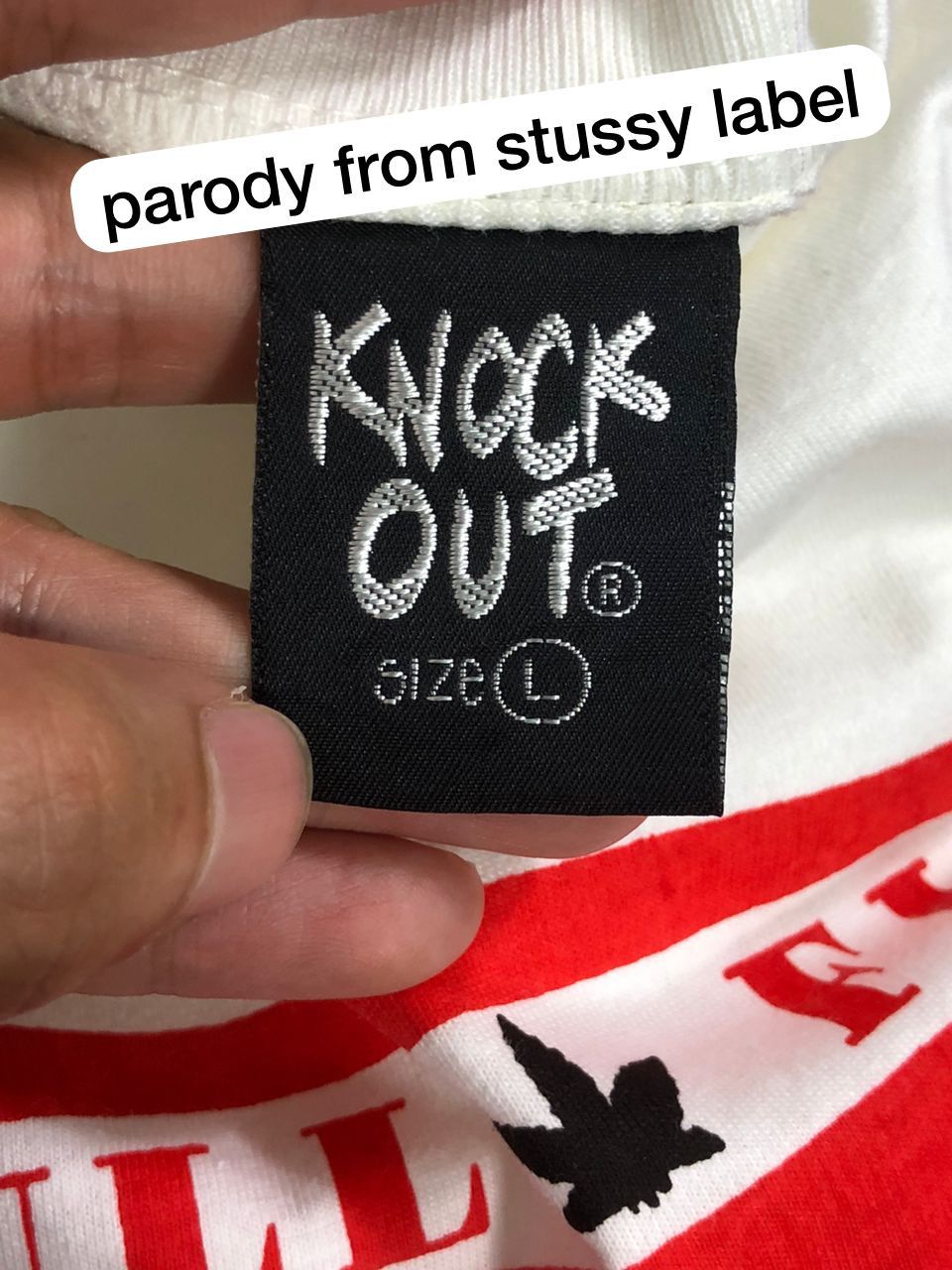 Marlboro RARE🔥KNOCK OUT MARIJUANA MARLBORO STUSSY PARODY TEE Size US L / EU 52-54 / 3 - 8 Thumbnail