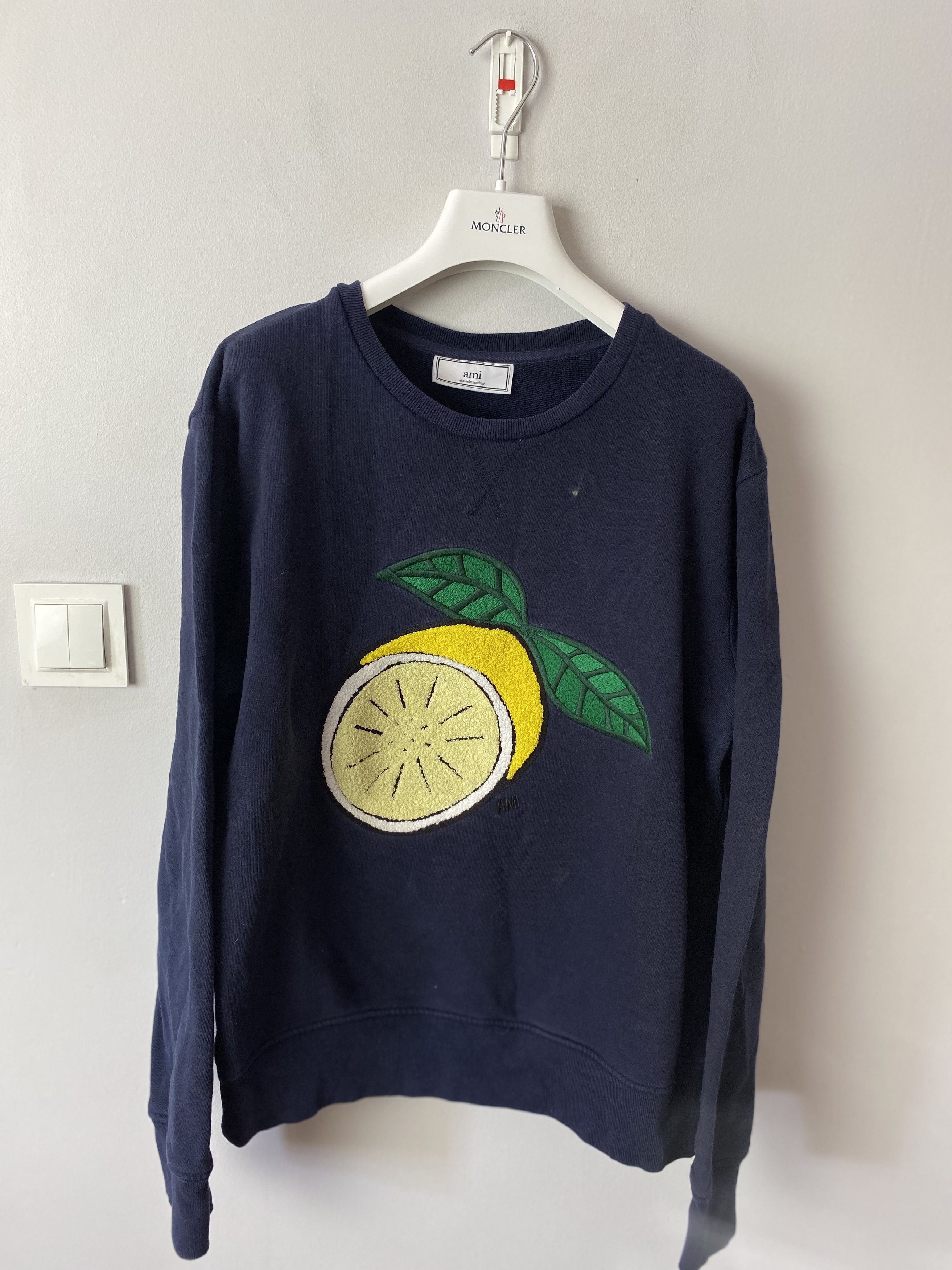 AMI AMI Alexandre Mattiussi lemon patch crewneck sweatshirt Size US S / EU 44-46 / 1 - 1 Thumbnail