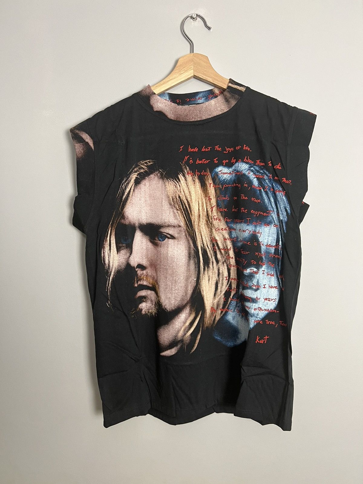 Band Tees Rare 90s Vintage Nirvana - Kurt Cobain Sleevless T-Shirt Size US L / EU 52-54 / 3 - 1 Thumbnail