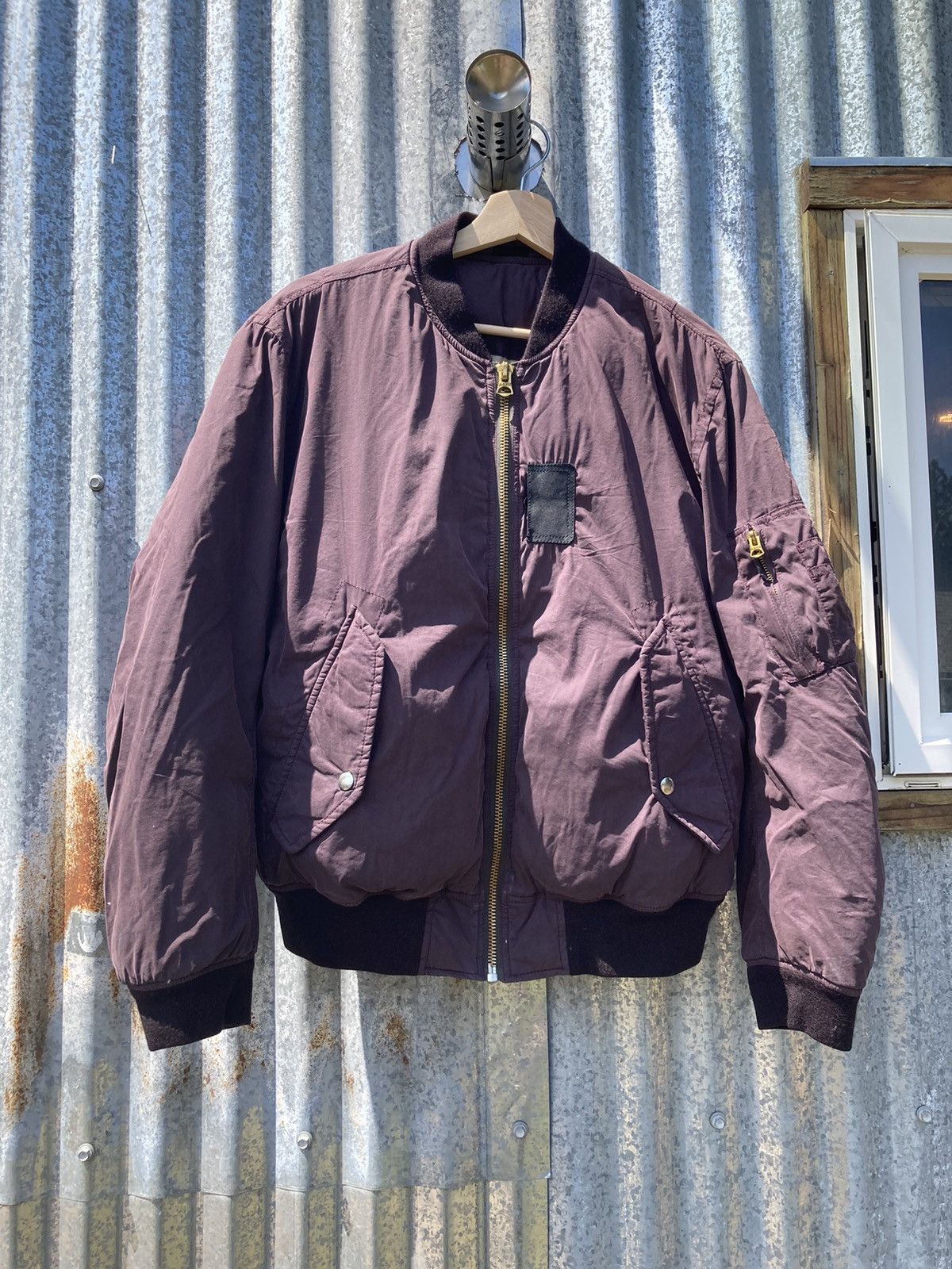 image of Acne Studios Sid Bomber In Plum in Purple, Men's (Size Medium)