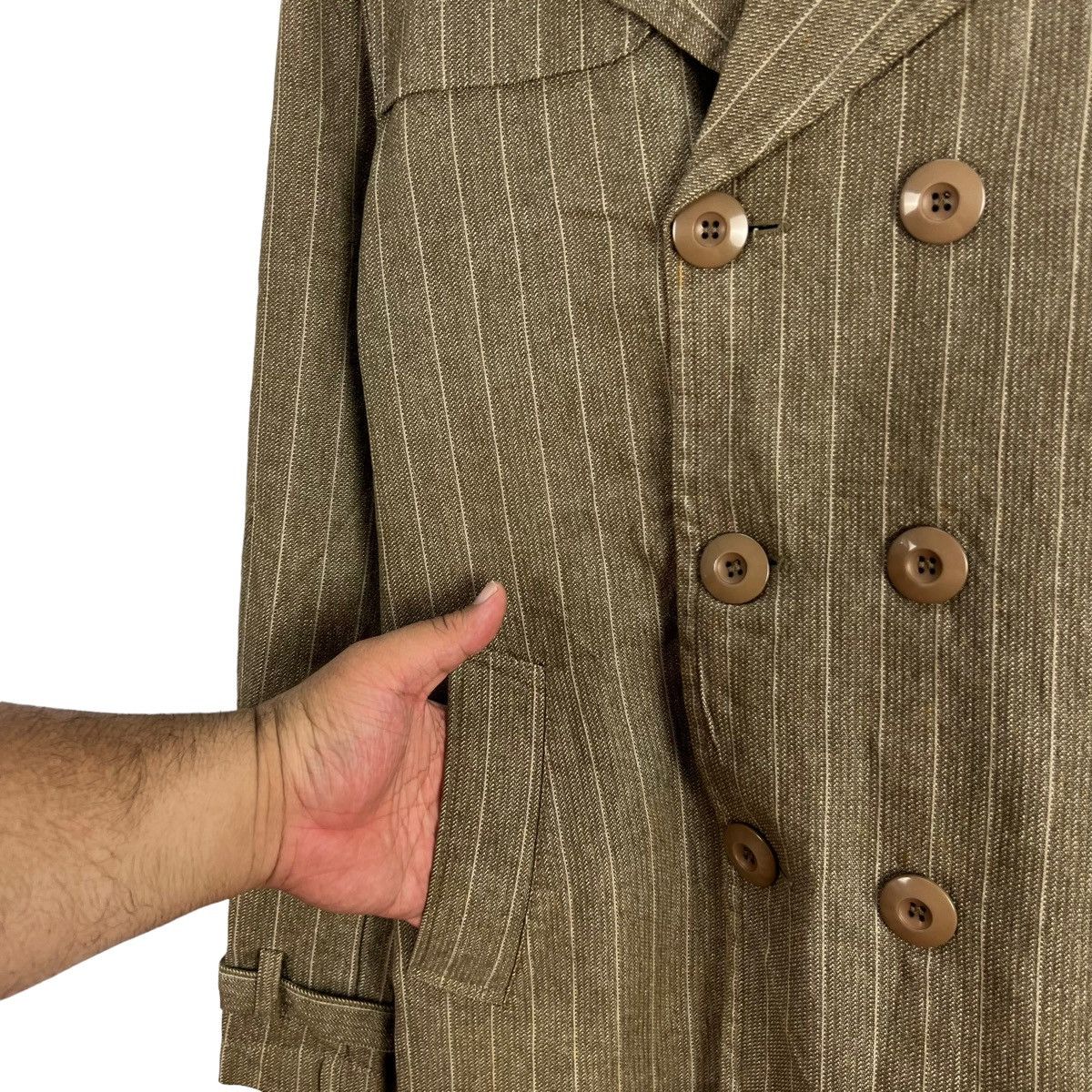 Japanese Brand VINTAGE STRIPED JACKET BONDAGE TESS INSPIRED ISSEY MIYAKE Size US M / EU 48-50 / 2 - 4 Thumbnail