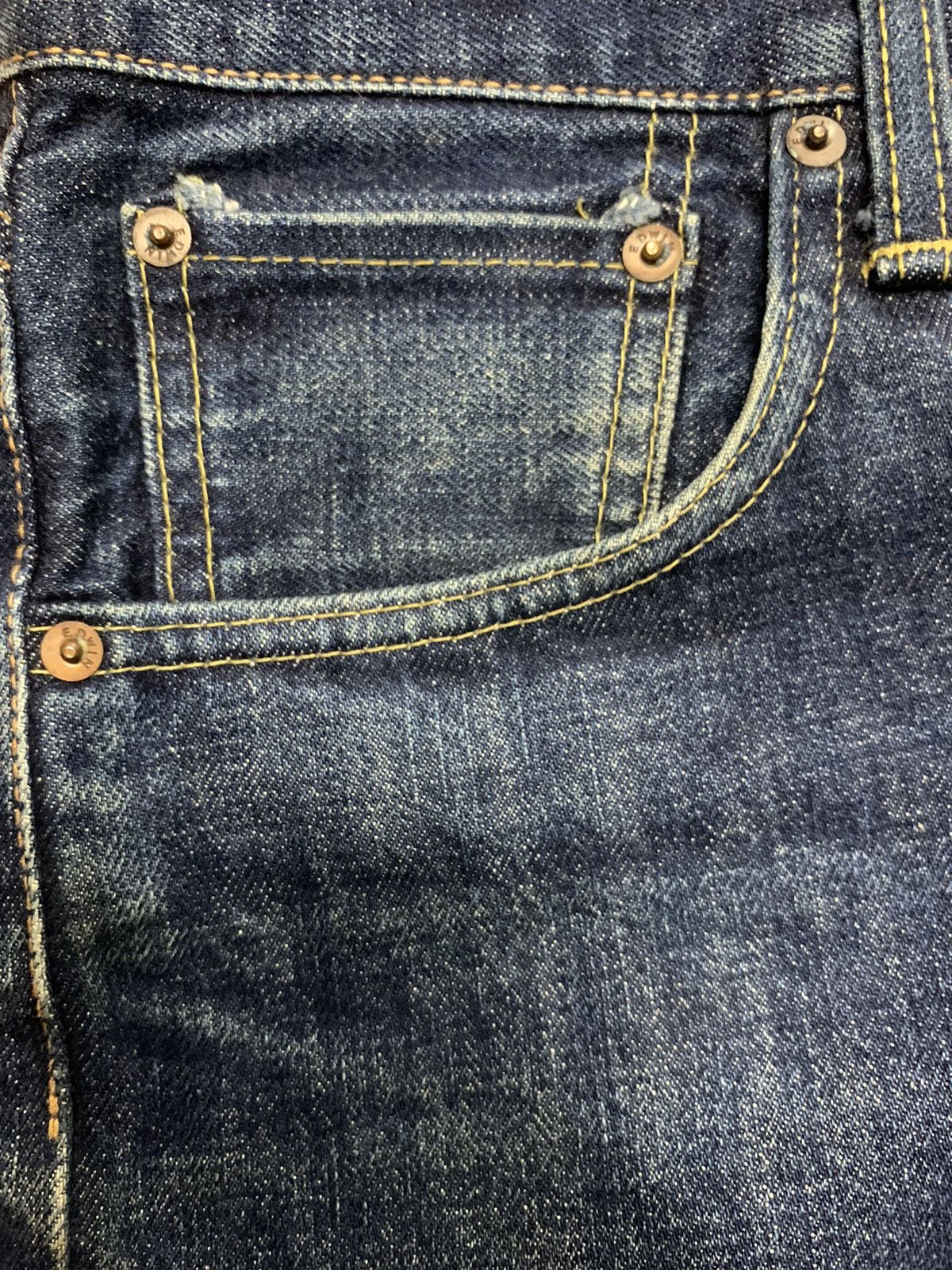 Edwin × Japanese Brand VINTAGE EDWIN 505X REDLINE SELVAGE Size US 31 - 6 Thumbnail