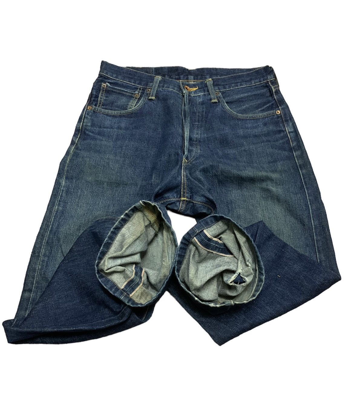 Edwin × Japanese Brand VINTAGE EDWIN 505X REDLINE SELVAGE Size US 31 - 3 Thumbnail