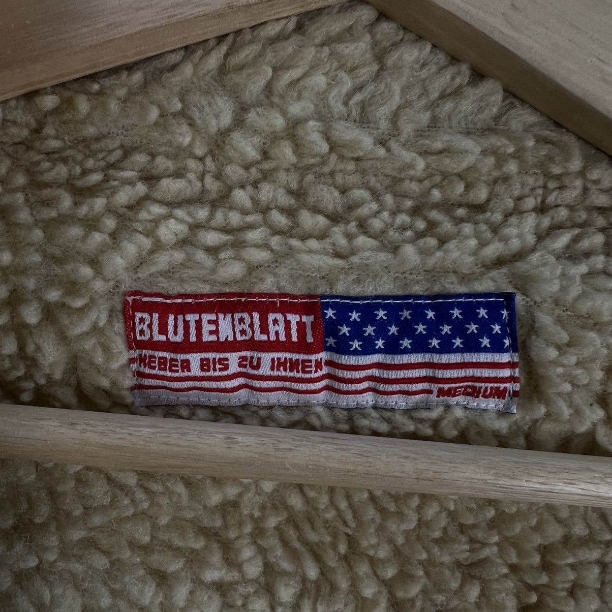Japanese Brand VINTAGE TRUCKER BUTTON JACKET BLUTENBLATT SHERPA LINING Size US M / EU 48-50 / 2 - 11 Thumbnail