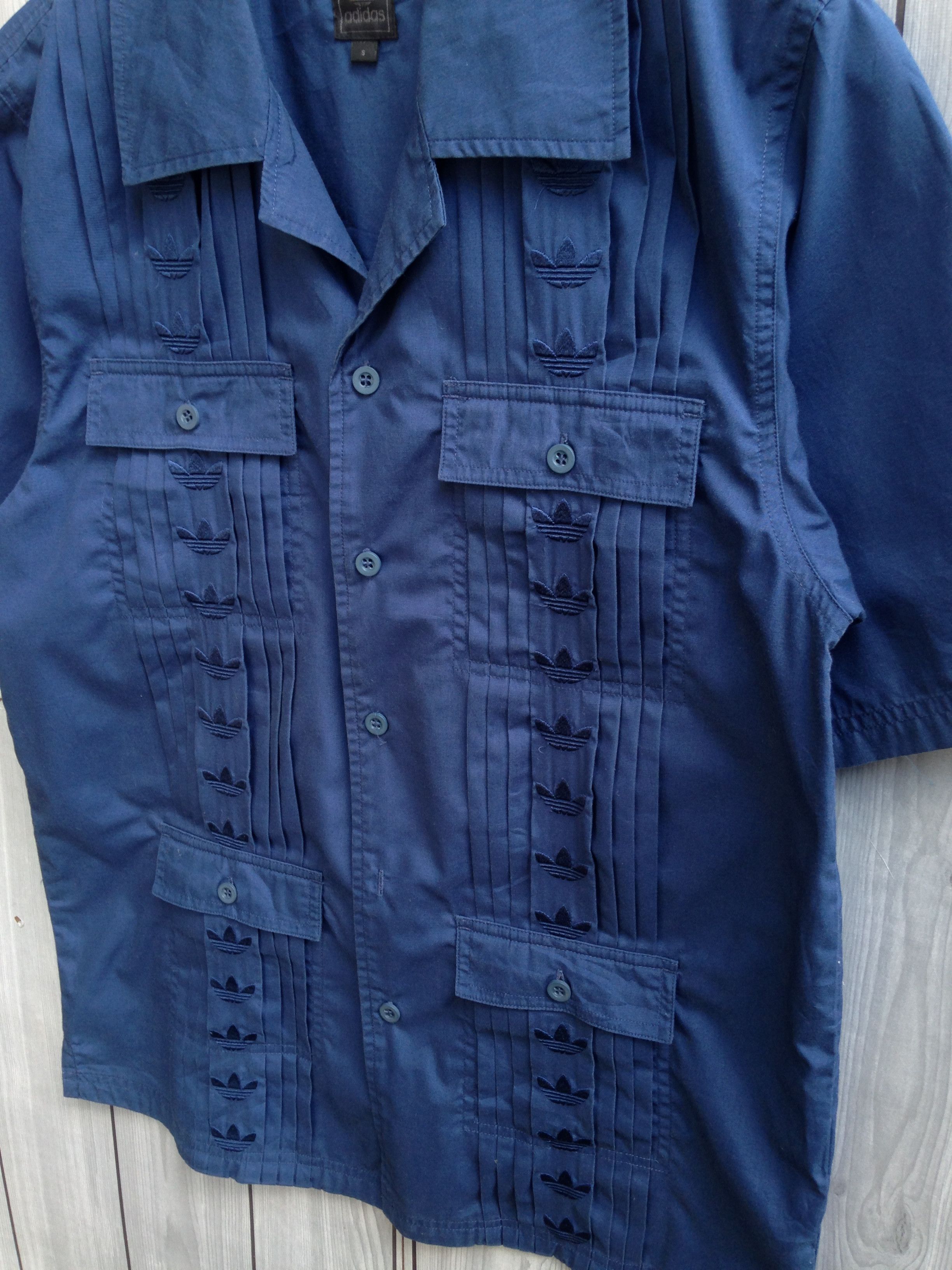 Adidas Adidas Monogram Embroidered Logo Pleat Shirt Size US S / EU 44-46 / 1 - 4 Thumbnail