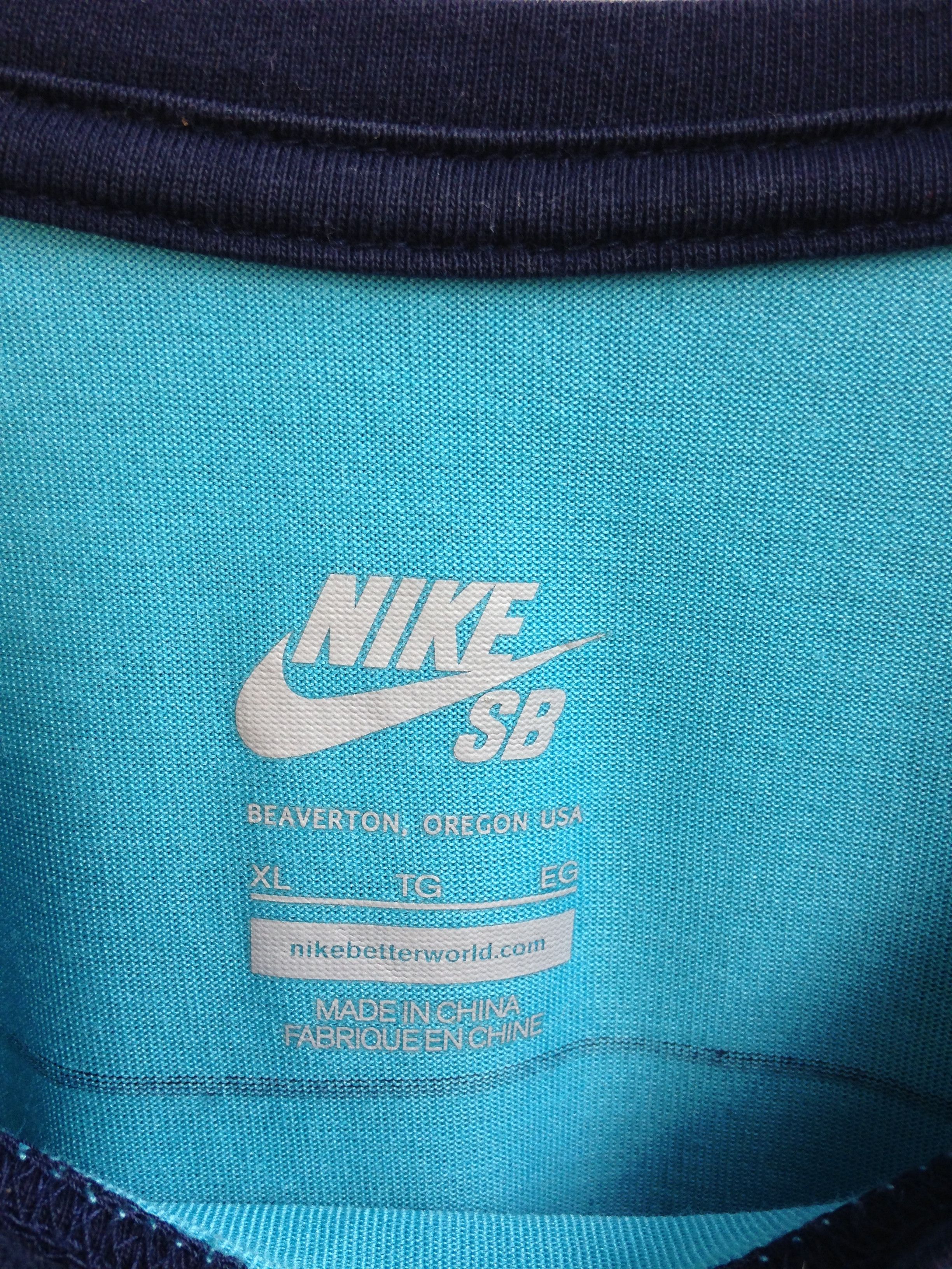 Nike Nike SB Blue 3 Quarter Shirt Size US XL / EU 56 / 4 - 7 Thumbnail