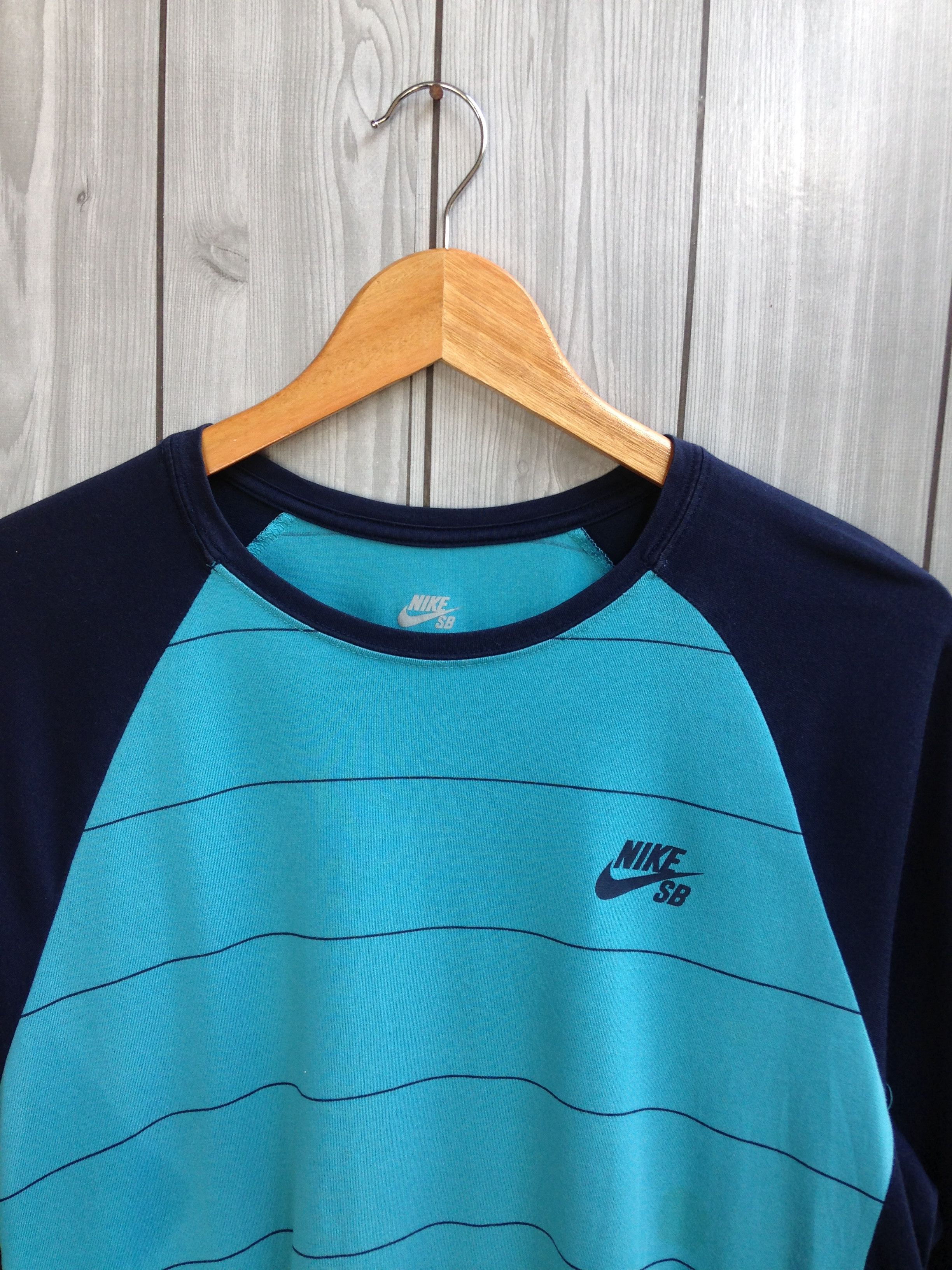 Nike Nike SB Blue 3 Quarter Shirt Size US XL / EU 56 / 4 - 2 Thumbnail