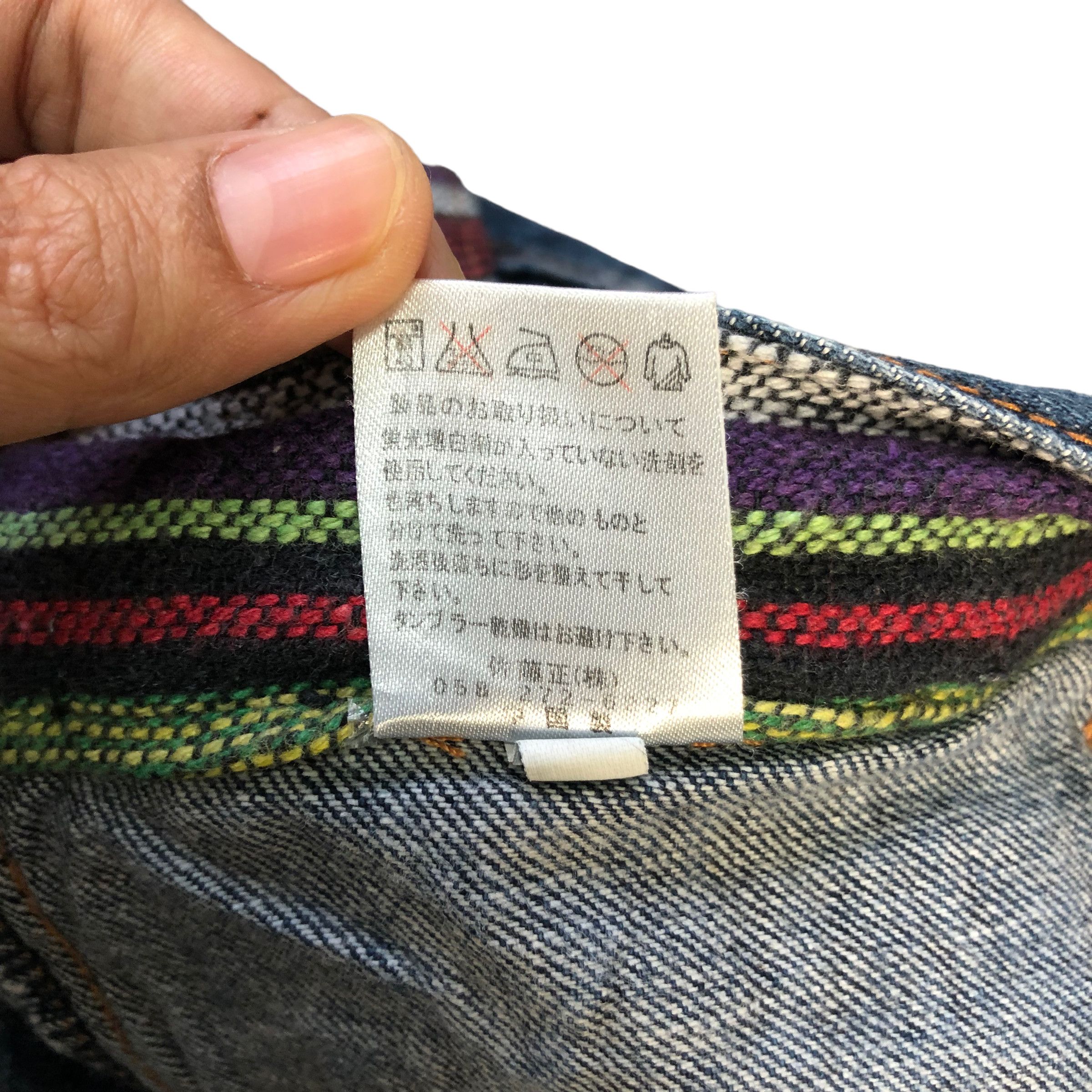 Japanese Brand SICK🔥 VINTAGE DOUBLE WAIST DENIM PANTS #7044-107 Size US 29 - 8 Thumbnail