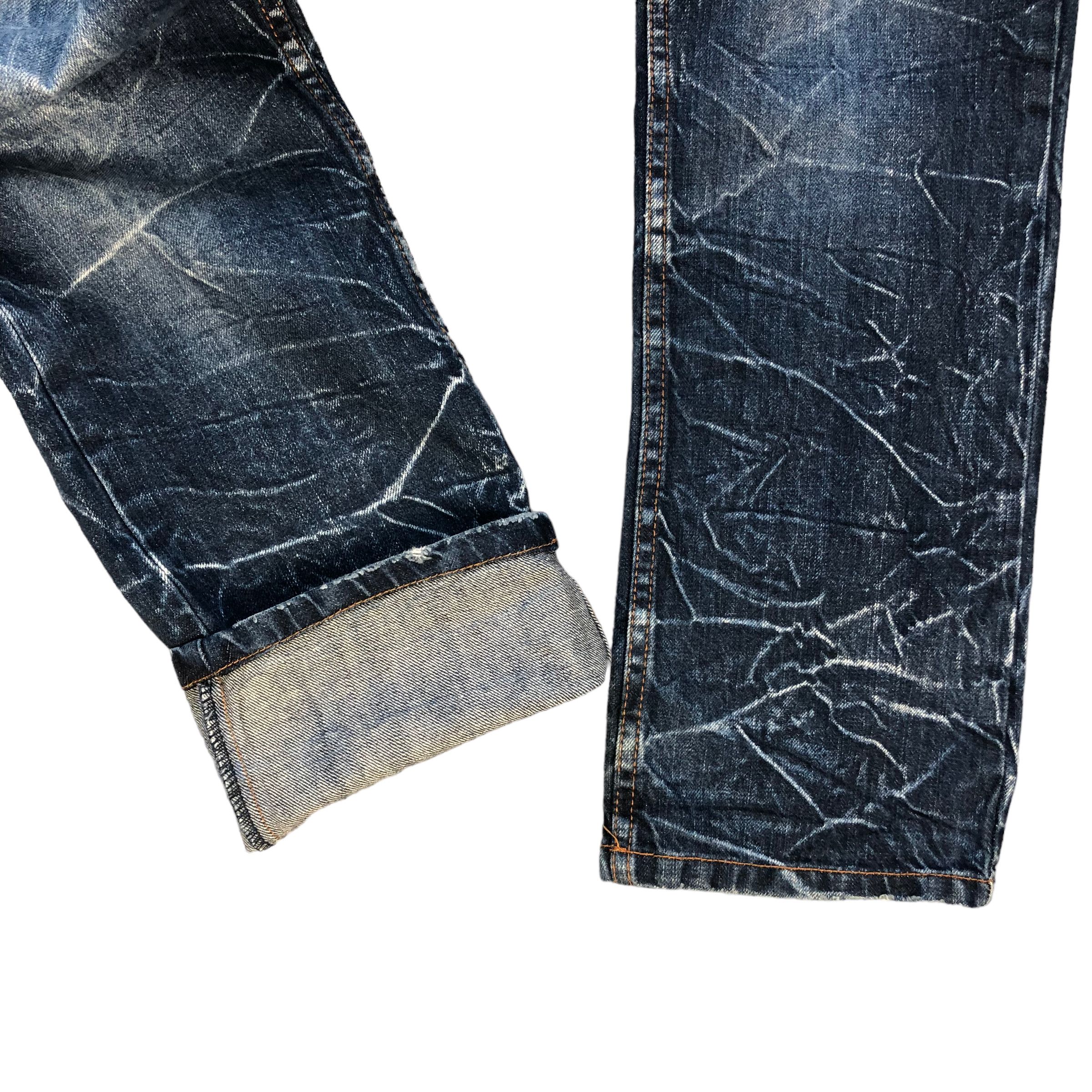 Japanese Brand SICK🔥 VINTAGE DOUBLE WAIST DENIM PANTS #7044-107 Size US 29 - 5 Thumbnail