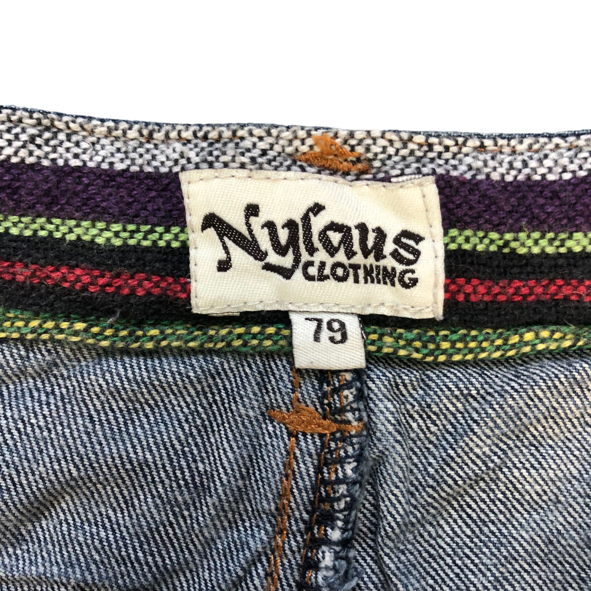 Japanese Brand SICK🔥 VINTAGE DOUBLE WAIST DENIM PANTS #7044-107 Size US 29 - 6 Thumbnail