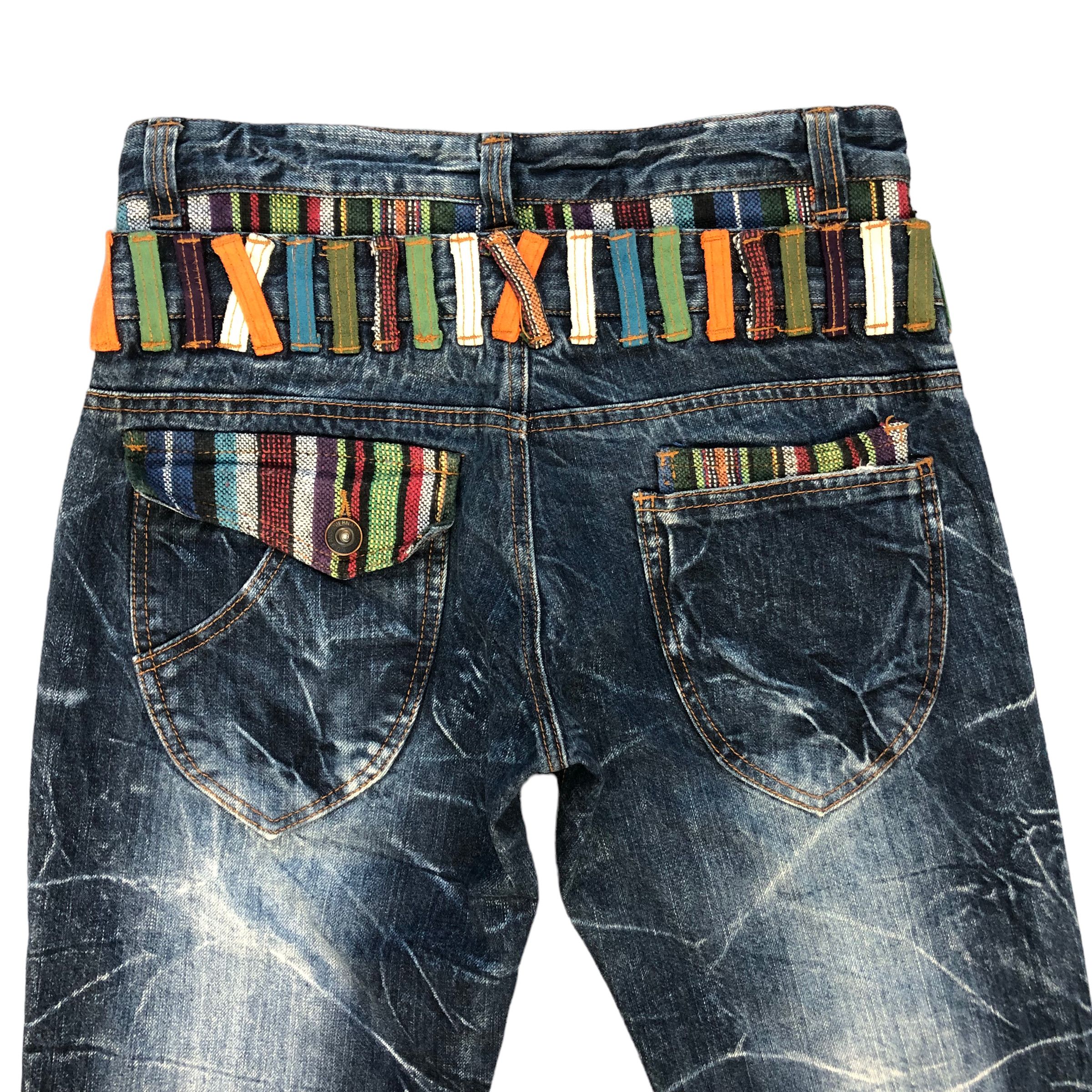 Japanese Brand SICK🔥 VINTAGE DOUBLE WAIST DENIM PANTS #7044-107 Size US 29 - 10 Thumbnail