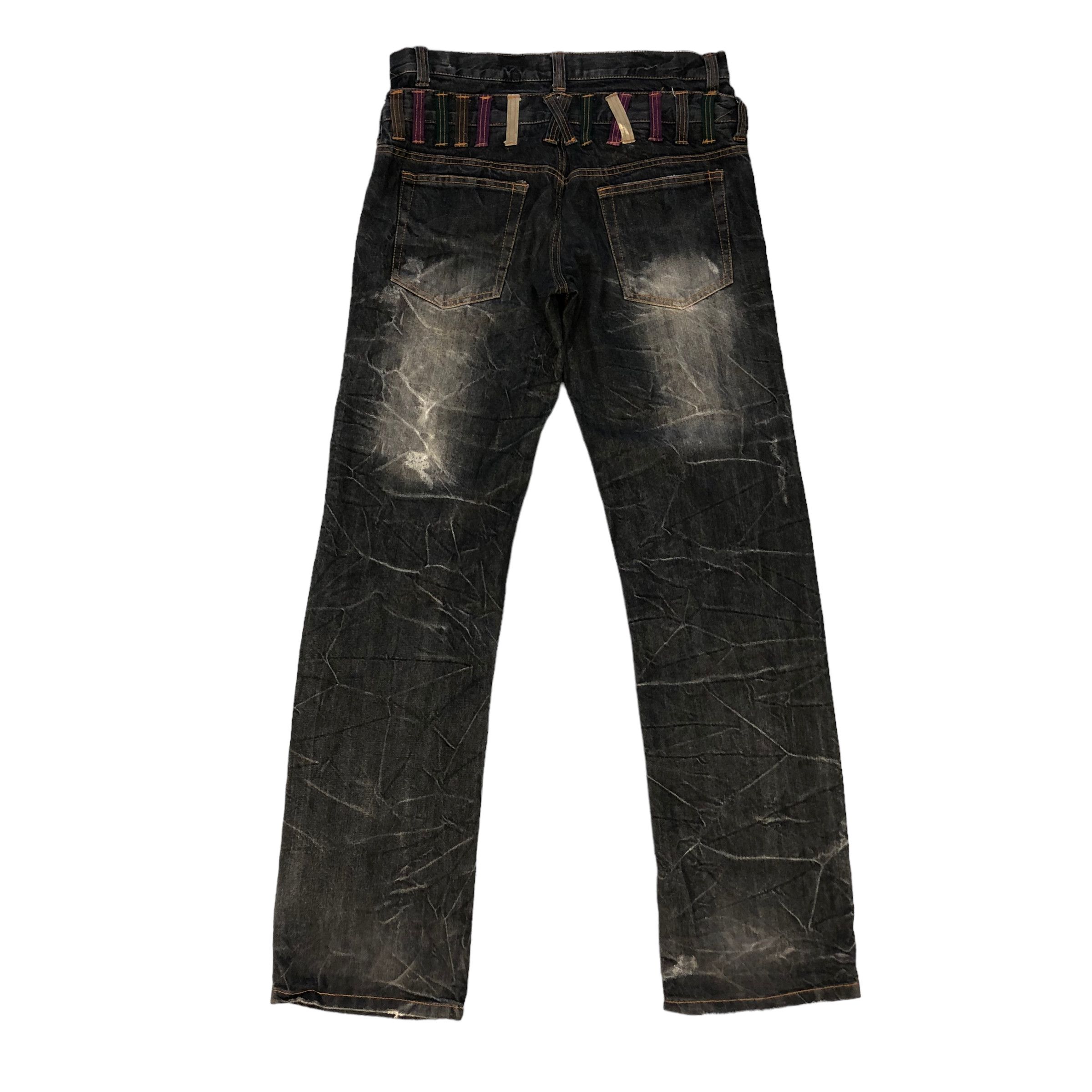 Japanese Brand SICK🔥VINTAGE DOUBLE WAIST DENIM PANTS Size US 33 - 11 Thumbnail
