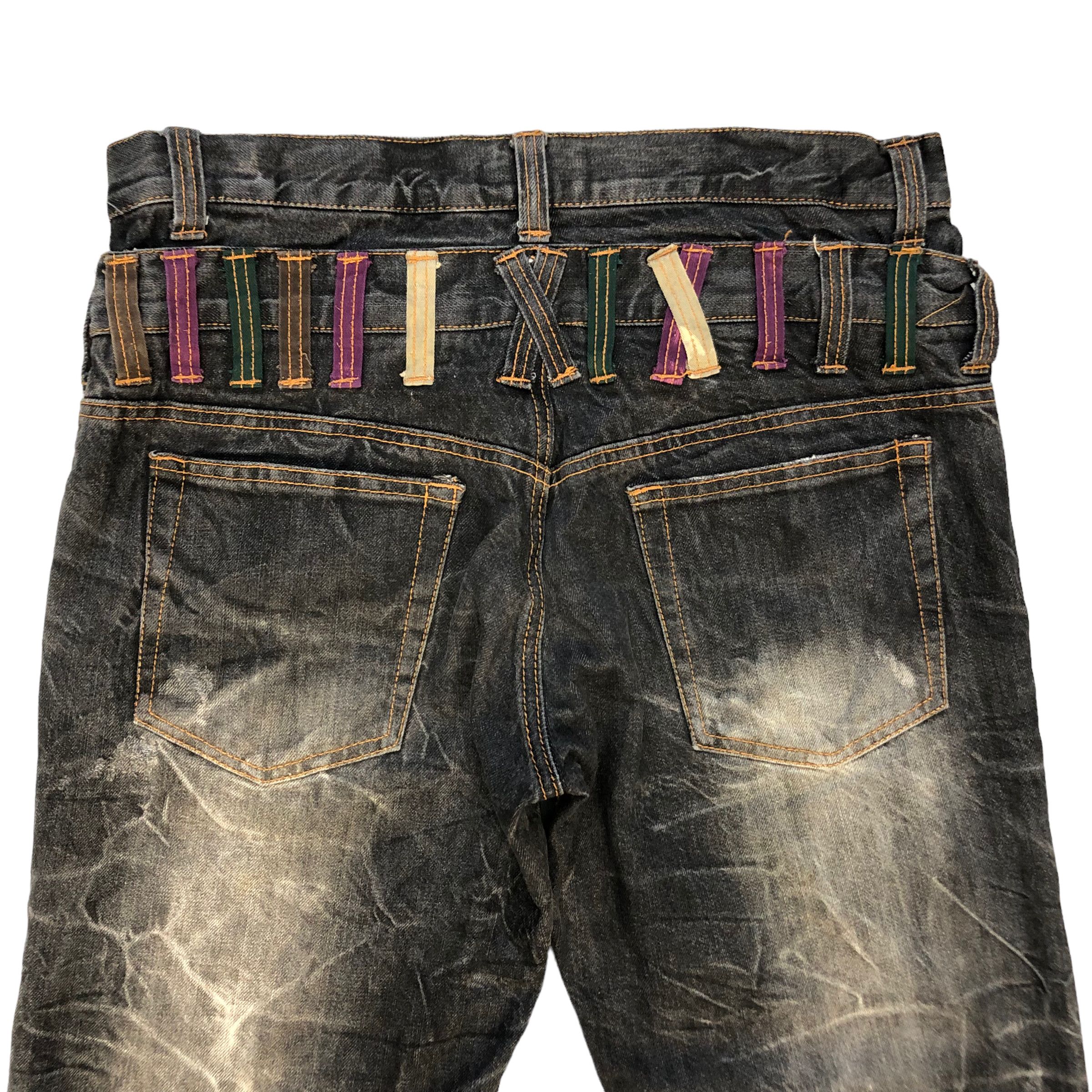 Japanese Brand SICK🔥VINTAGE DOUBLE WAIST DENIM PANTS Size US 33 - 12 Thumbnail