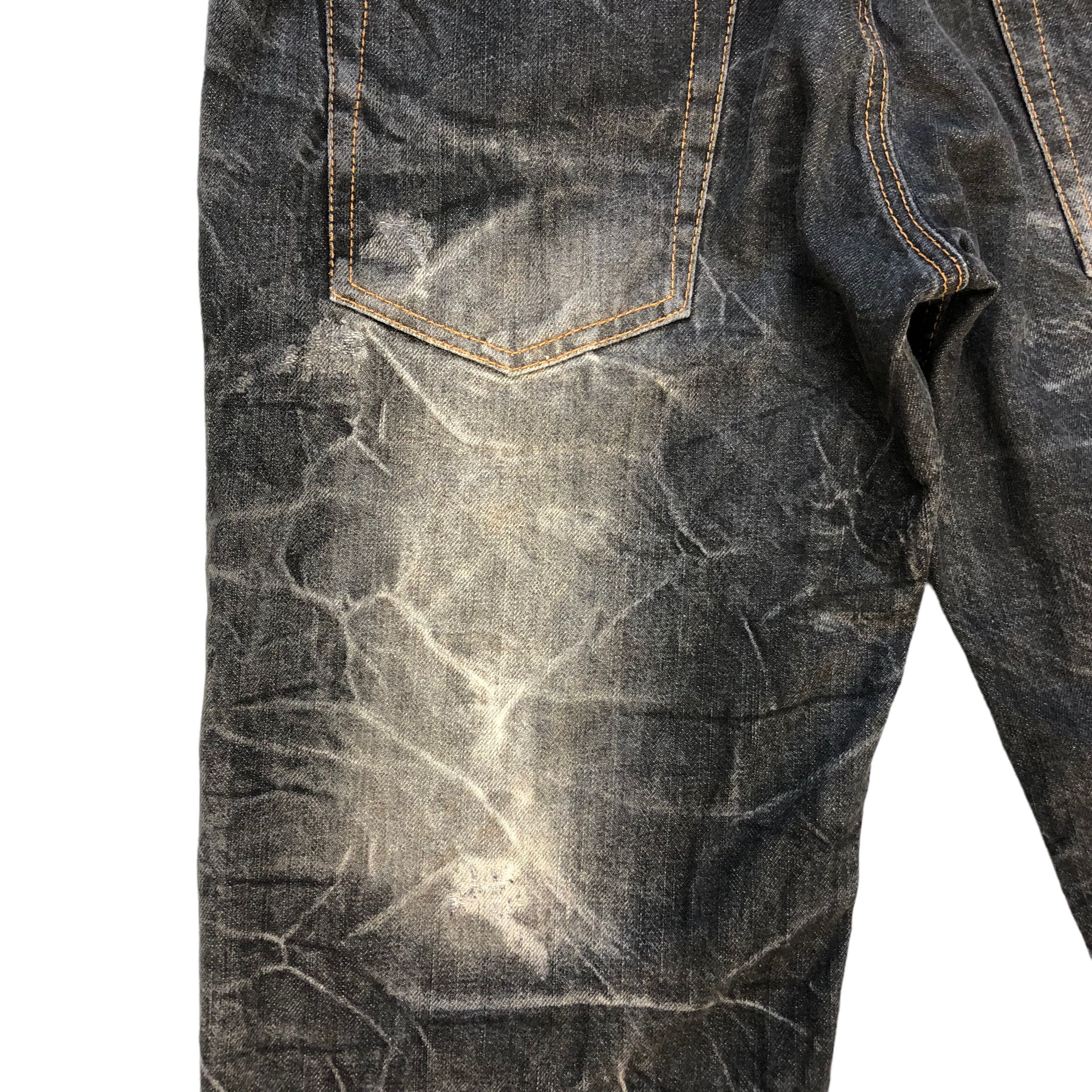 Japanese Brand SICK🔥VINTAGE DOUBLE WAIST DENIM PANTS Size US 33 - 13 Thumbnail