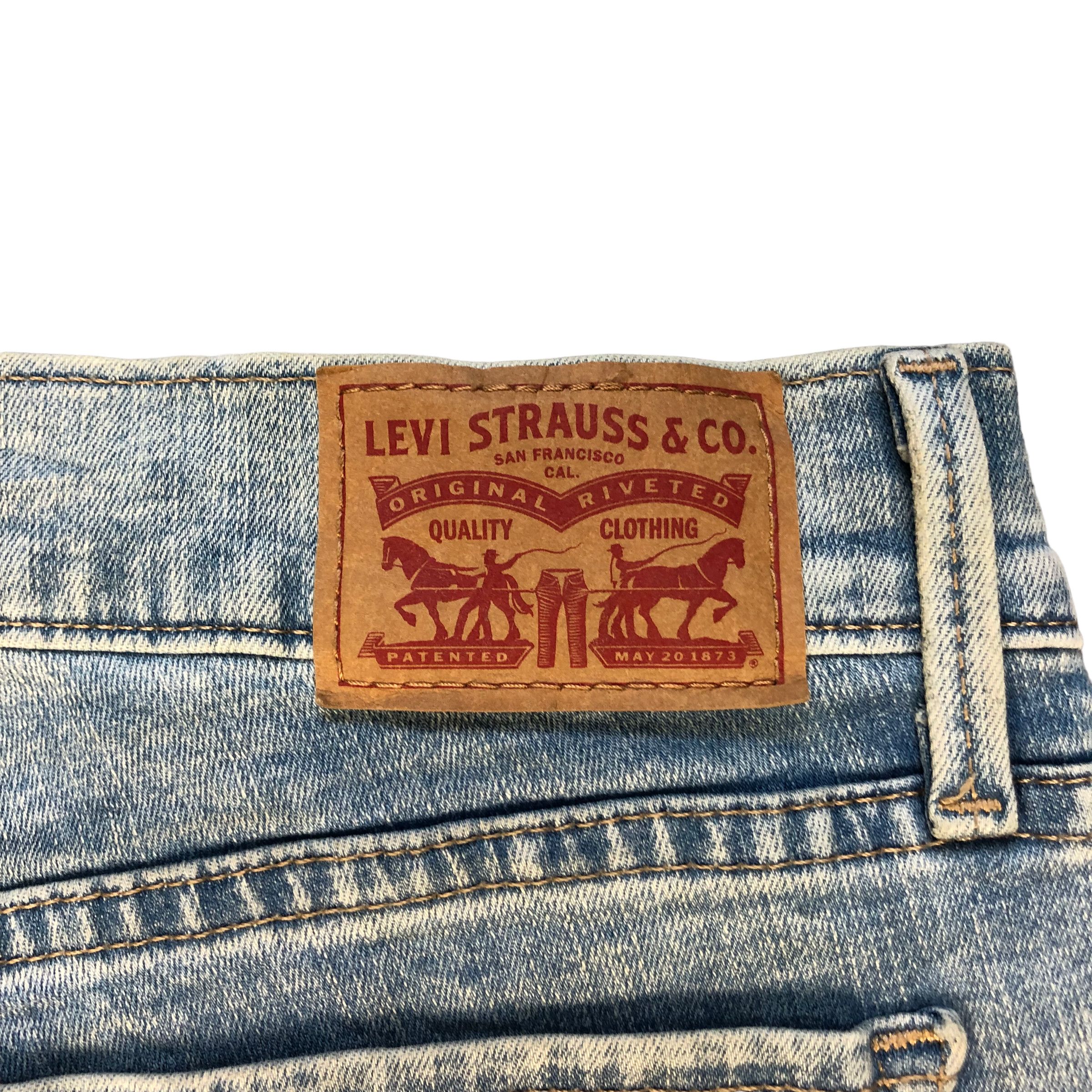 Levi's TRASHED🔥 LEVIS 710 SUPER SKINNY JEANS #7047-107 Size 26" / US 2 / IT 38 - 18 Thumbnail