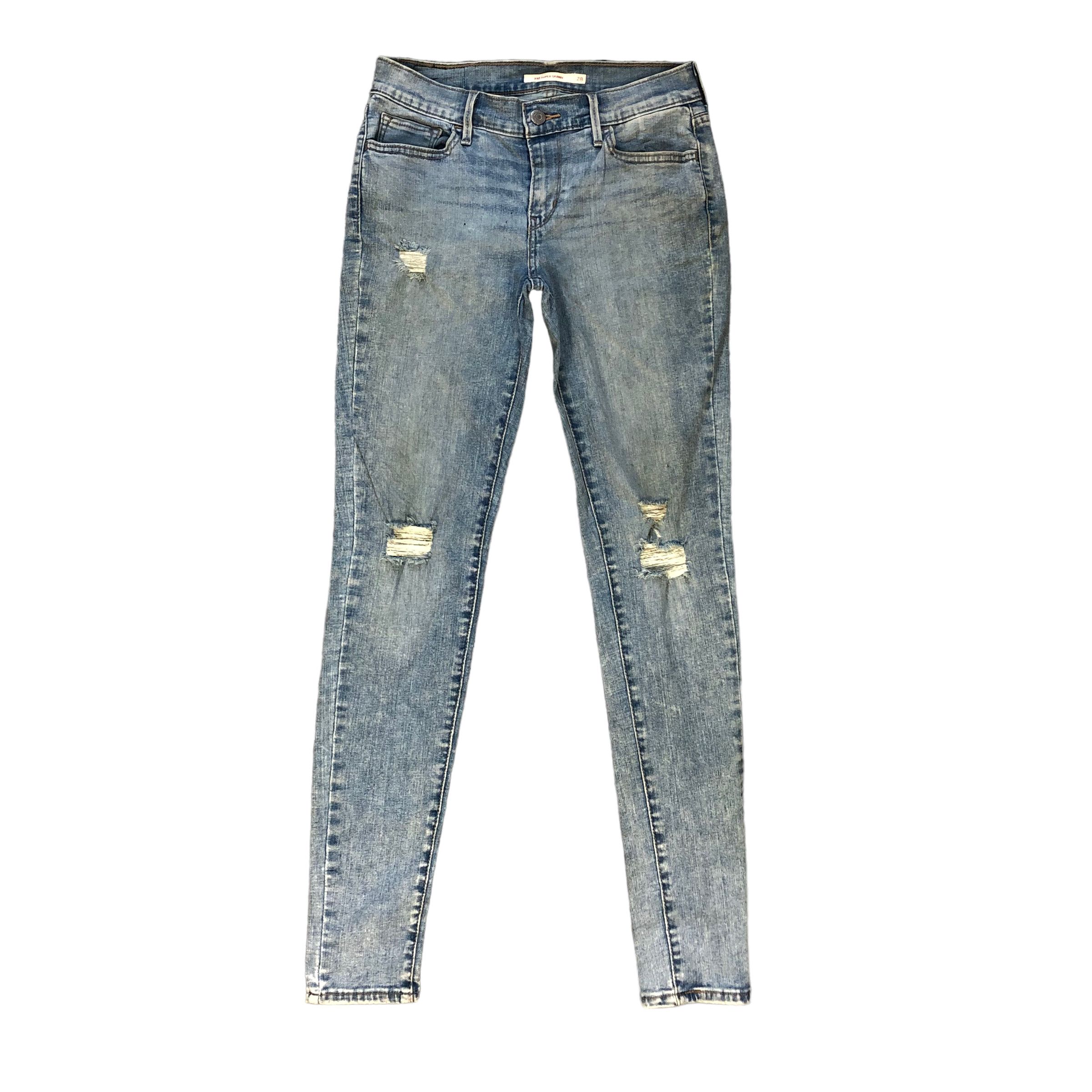 Levi's TRASHED🔥 LEVIS 710 SUPER SKINNY JEANS #7047-107 Size 26" / US 2 / IT 38 - 1 Thumbnail