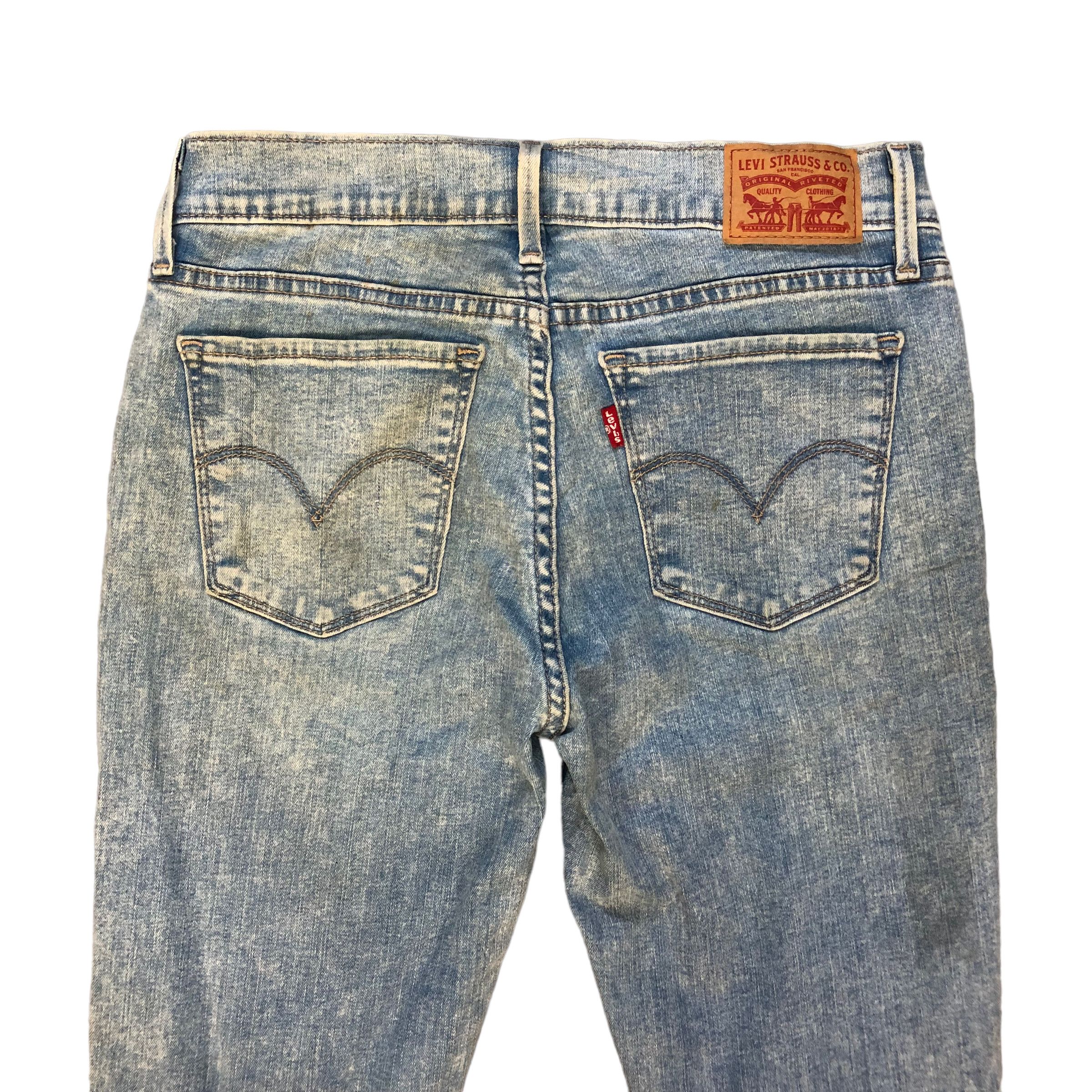 Levi's TRASHED🔥 LEVIS 710 SUPER SKINNY JEANS #7047-107 Size 26" / US 2 / IT 38 - 16 Thumbnail