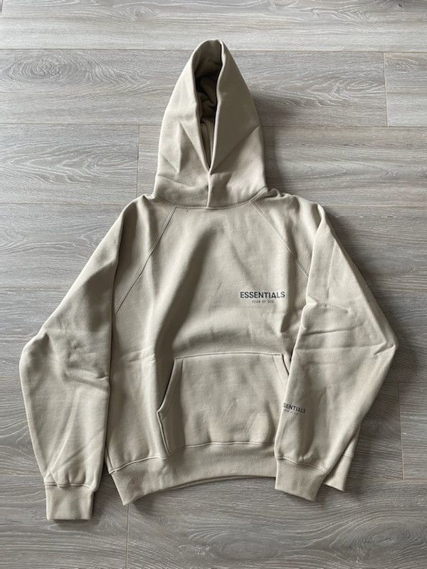 image of Fear Of God Essentials String Hoodie in Tan, Men's (Size 2XL)