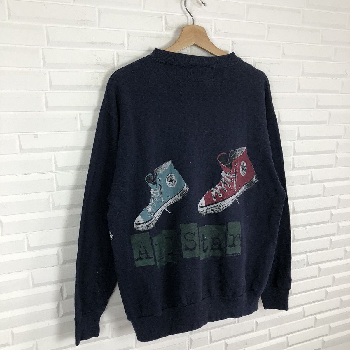 Converse ☄️RARE VINTAGE CONVERSE SWEATSHIRT BIG LOGO SHOES Size US M / EU 48-50 / 2 - 9 Thumbnail