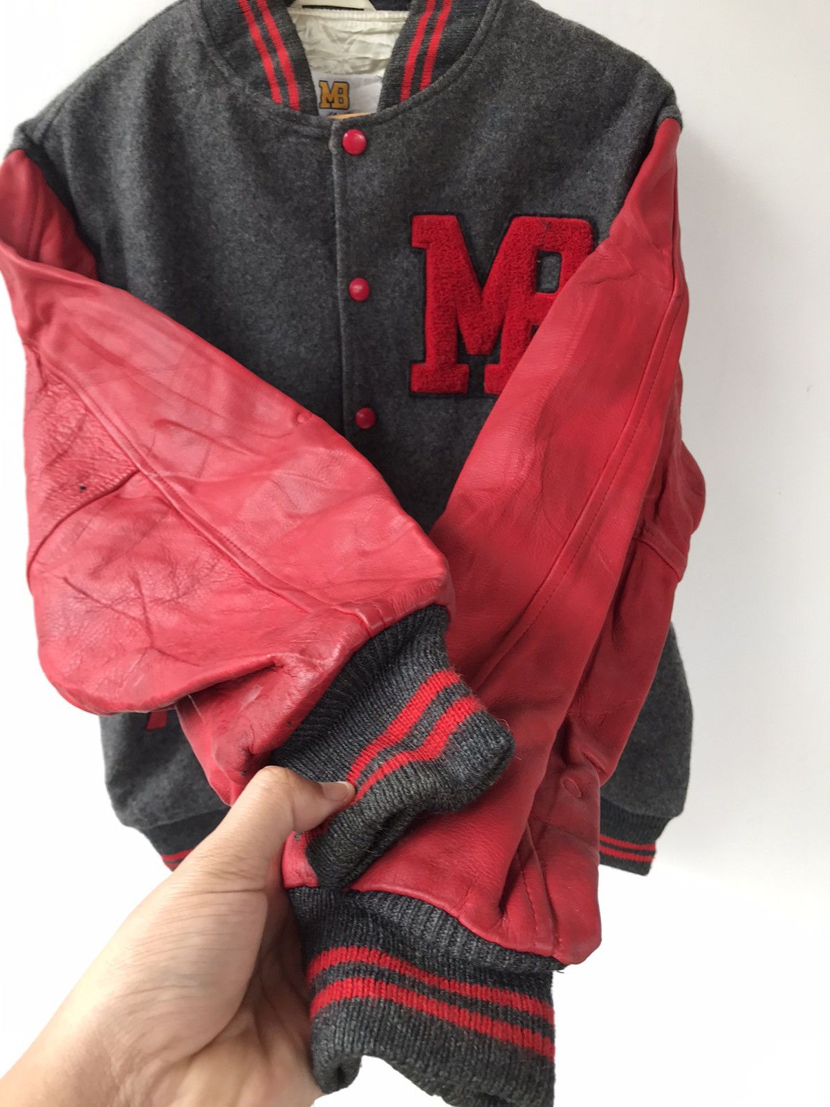 Macbeth Vintage Macbeth Leather Varsity Jacket Big Logo Size US L / EU 52-54 / 3 - 8 Thumbnail
