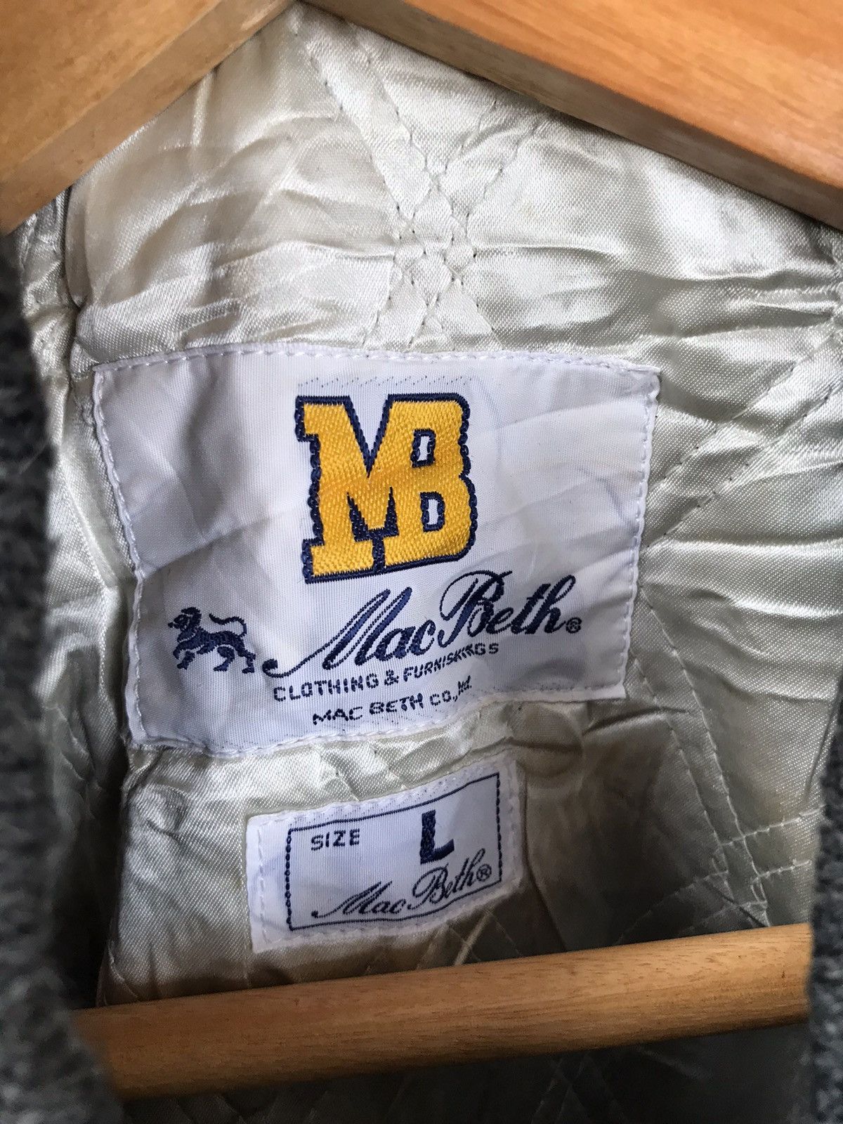 Macbeth Vintage Macbeth Leather Varsity Jacket Big Logo Size US L / EU 52-54 / 3 - 5 Thumbnail