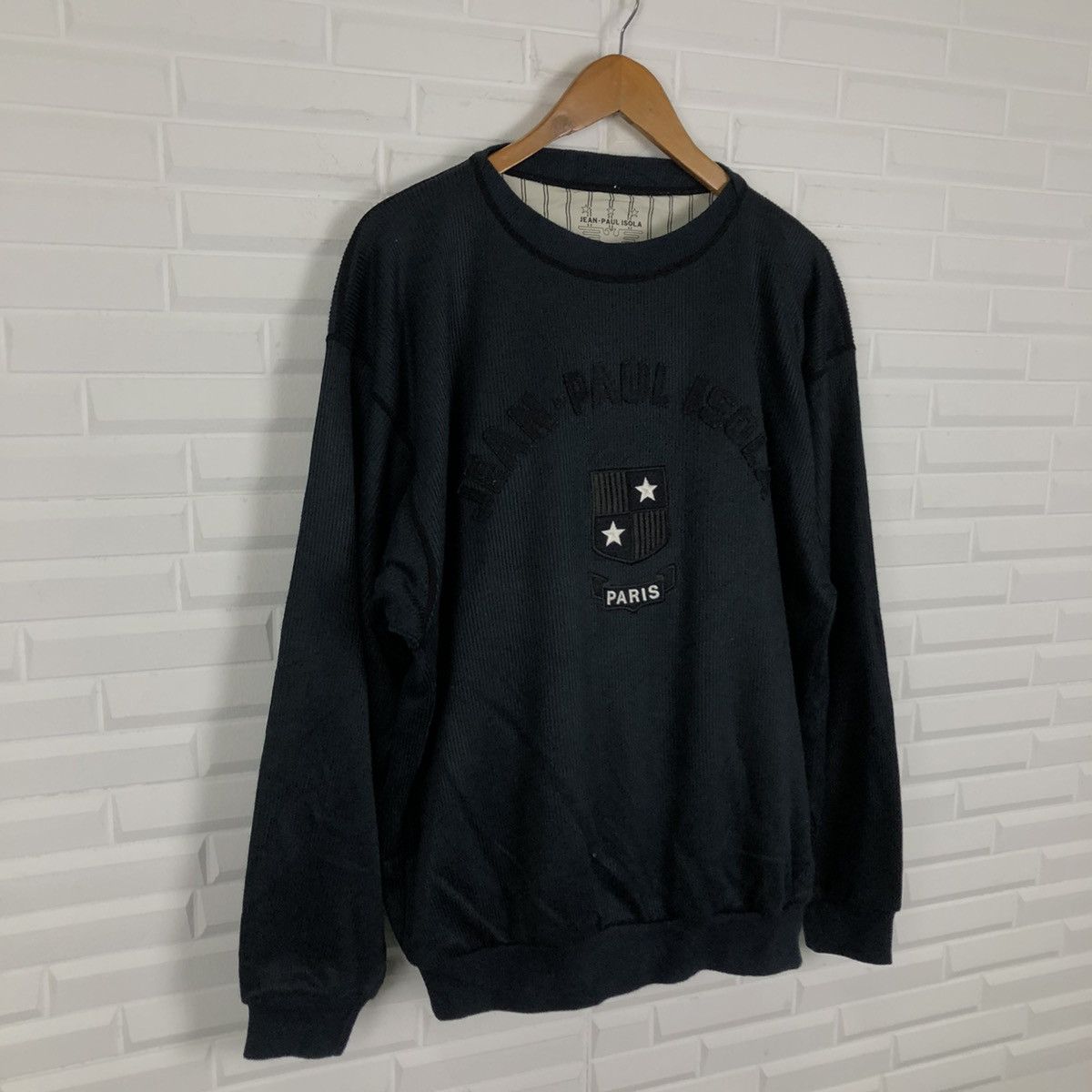 Japanese Brand JEAN PAUL ISOLA SWEATSHIRT BIG LOGO EMBROIDERED Size US L / EU 52-54 / 3 - 2 Thumbnail