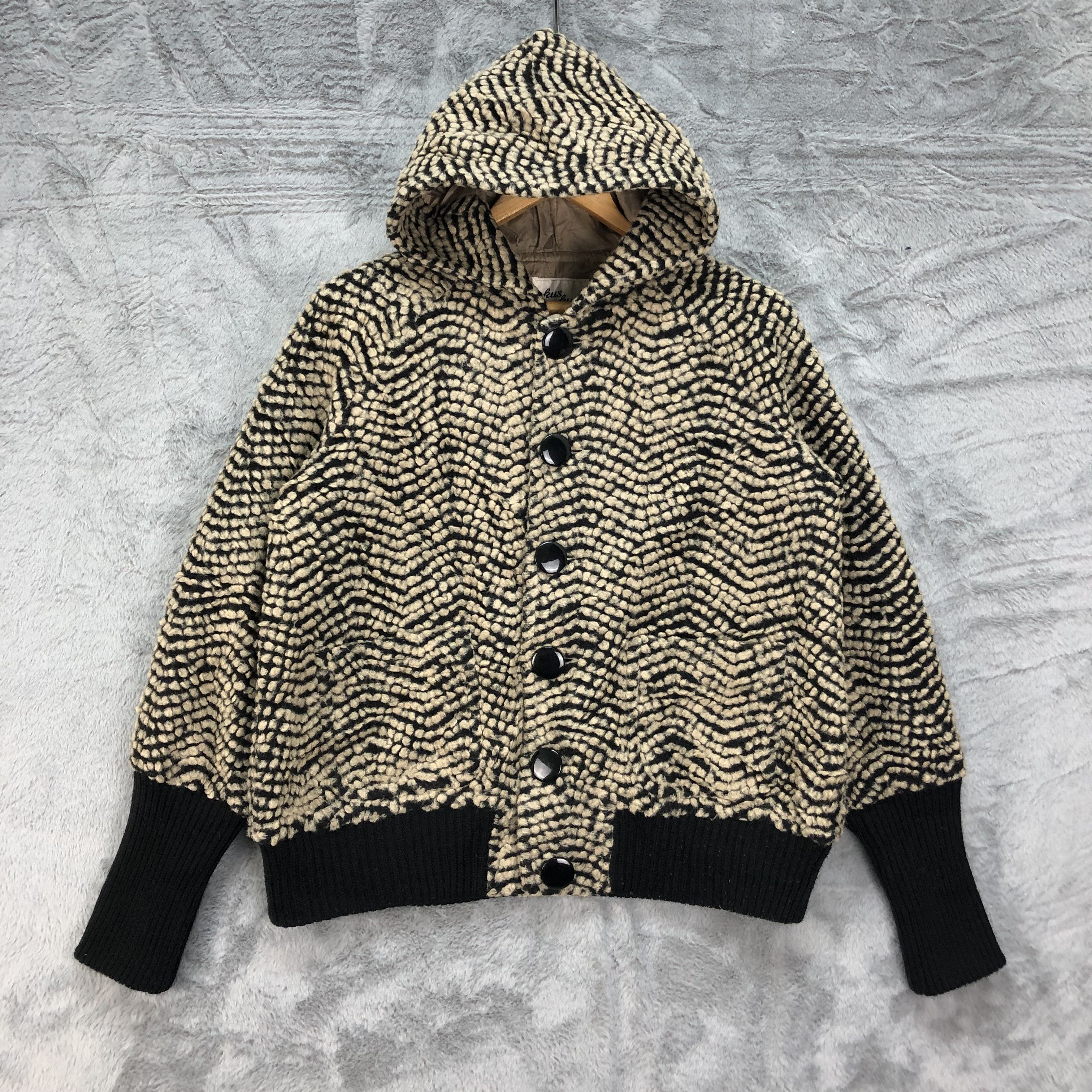 Japanese Brand RUS RUS NICE DESIGN HOODED JACKET #4585-160 Size M / US 6-8 / IT 42-44 - 1 Thumbnail