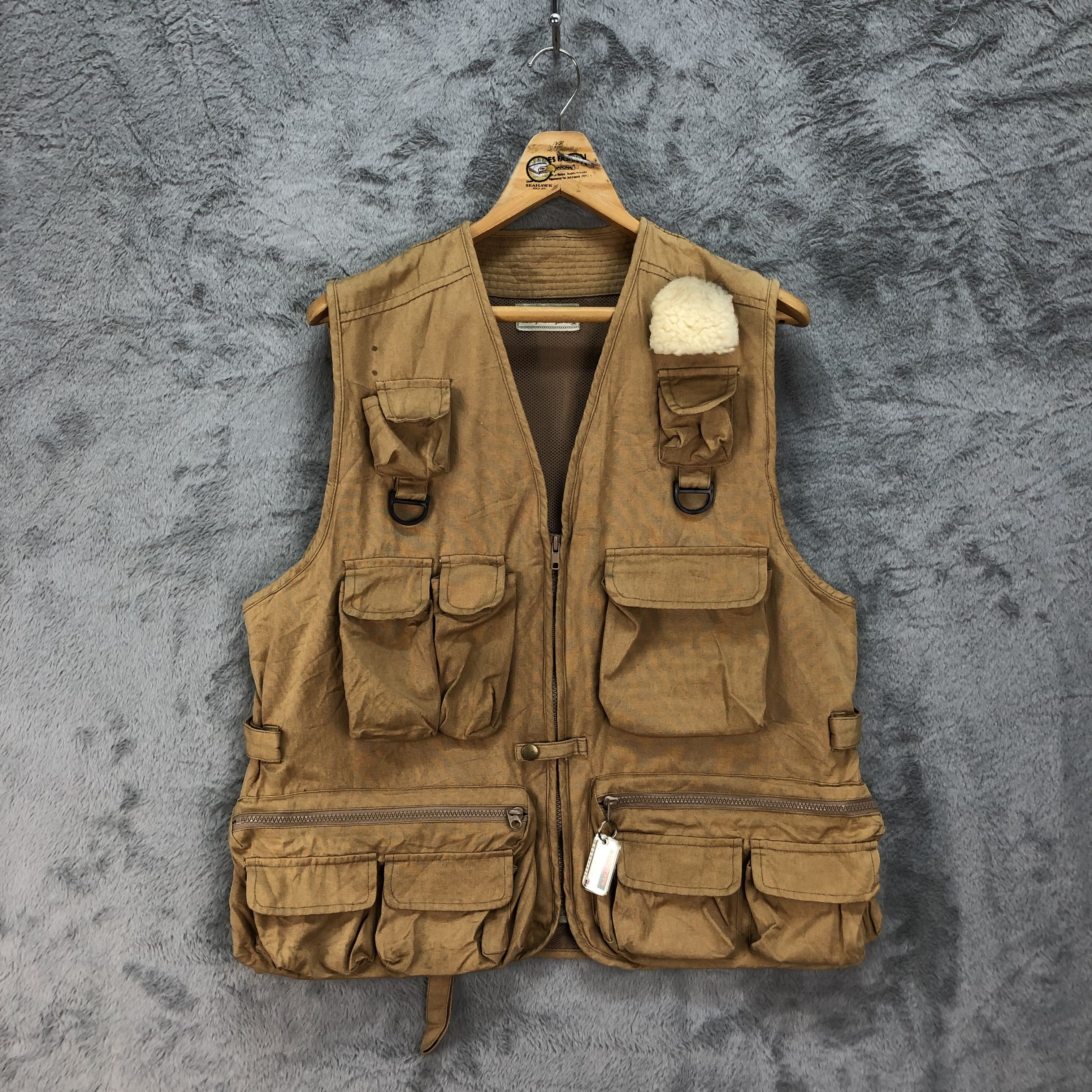 Japanese Brand FLYING TIGERS' Multipocket Brown Vest #4811-171 Size US M / EU 48-50 / 2 - 1 Thumbnail
