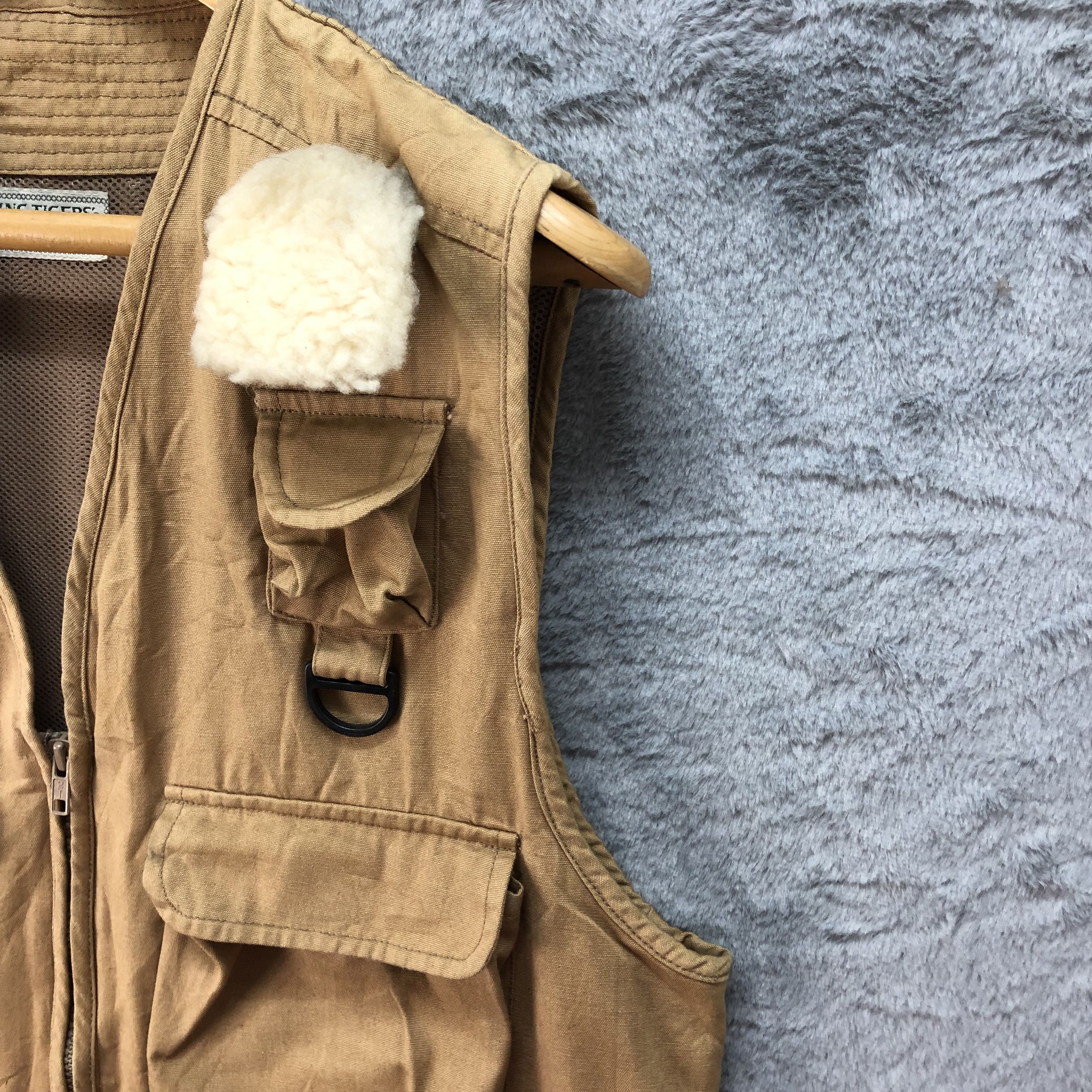 Japanese Brand FLYING TIGERS' Multipocket Brown Vest #4811-171 Size US M / EU 48-50 / 2 - 8 Thumbnail