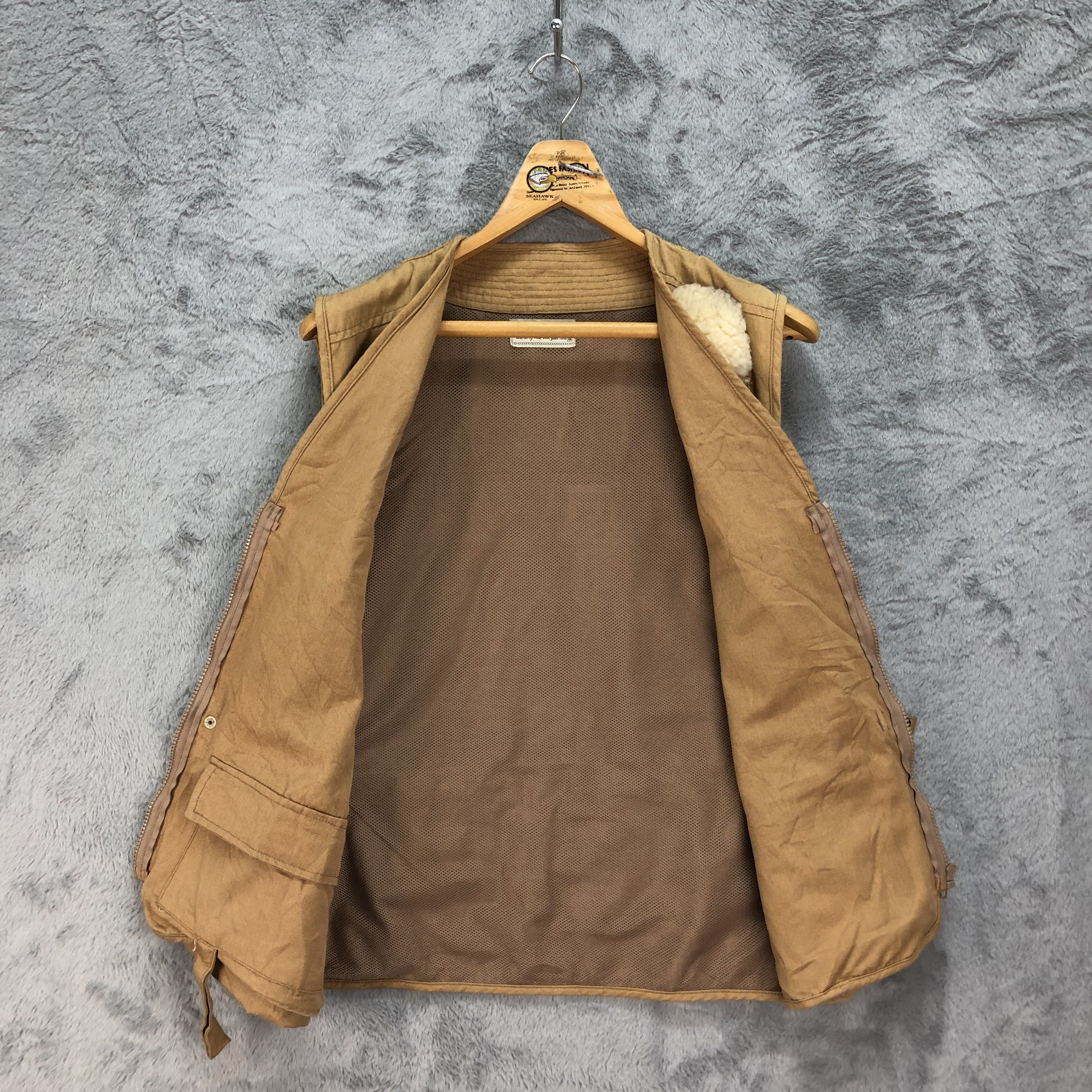 Japanese Brand FLYING TIGERS' Multipocket Brown Vest #4811-171 Size US M / EU 48-50 / 2 - 9 Thumbnail
