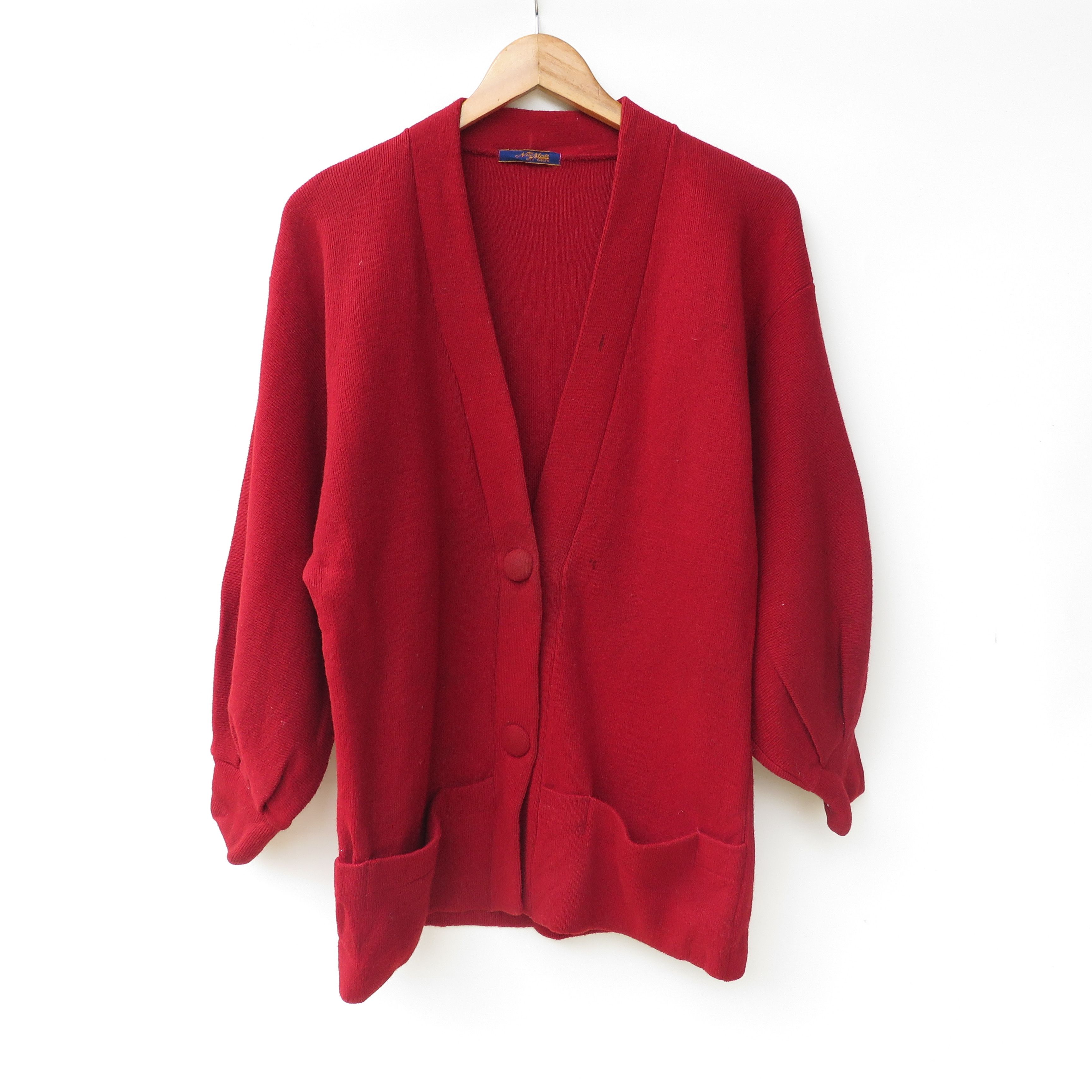Vintage Vintage 80s Cardigan Wool Kurt Cobain Style Size US M / EU 48-50 / 2 - 1 Thumbnail