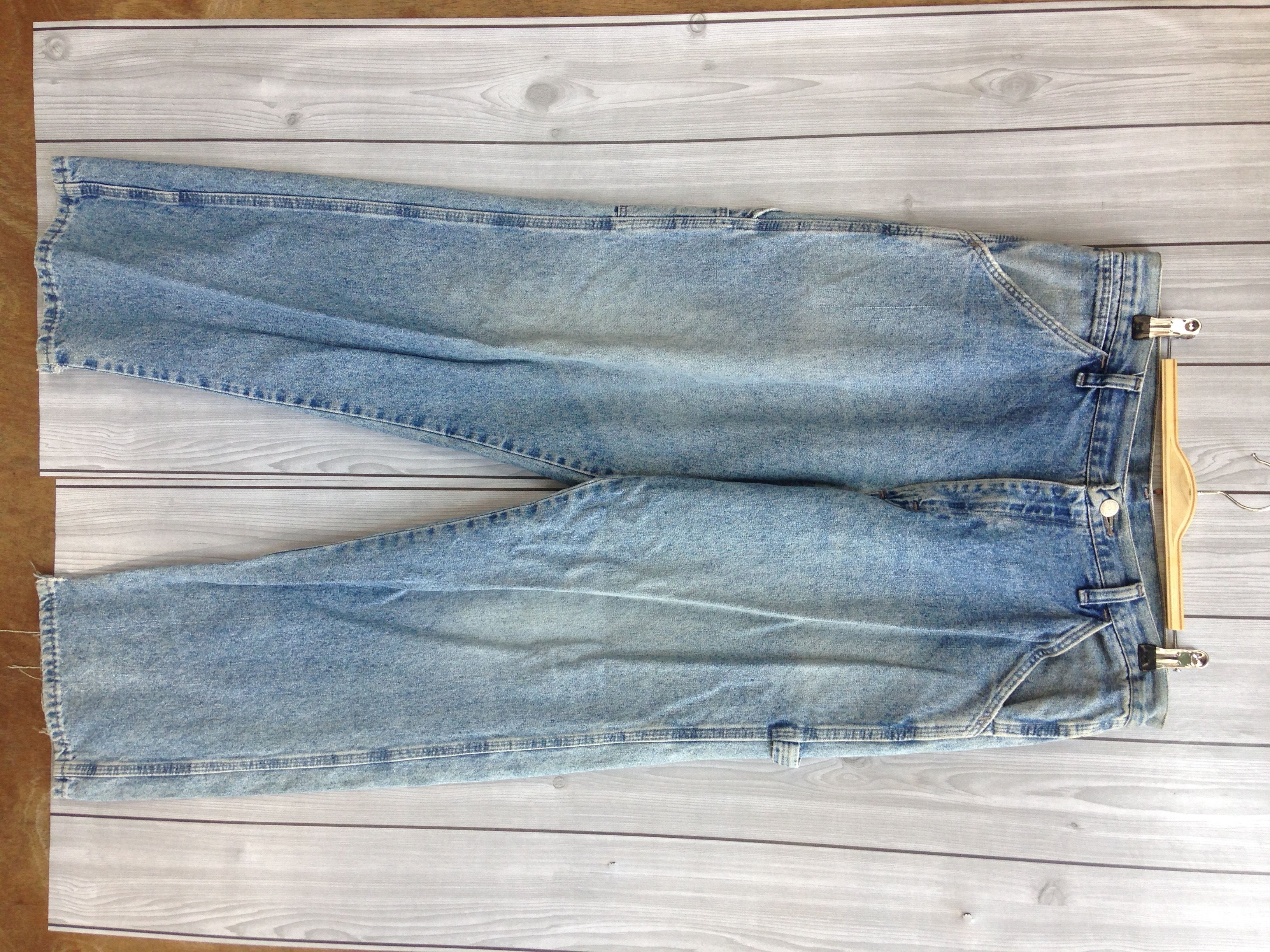 Vintage × Wrangler Vintage Wrangler Carpenter Cargo Acid Washed Denim Jeans Size US 34 / EU 50 - 8 Thumbnail