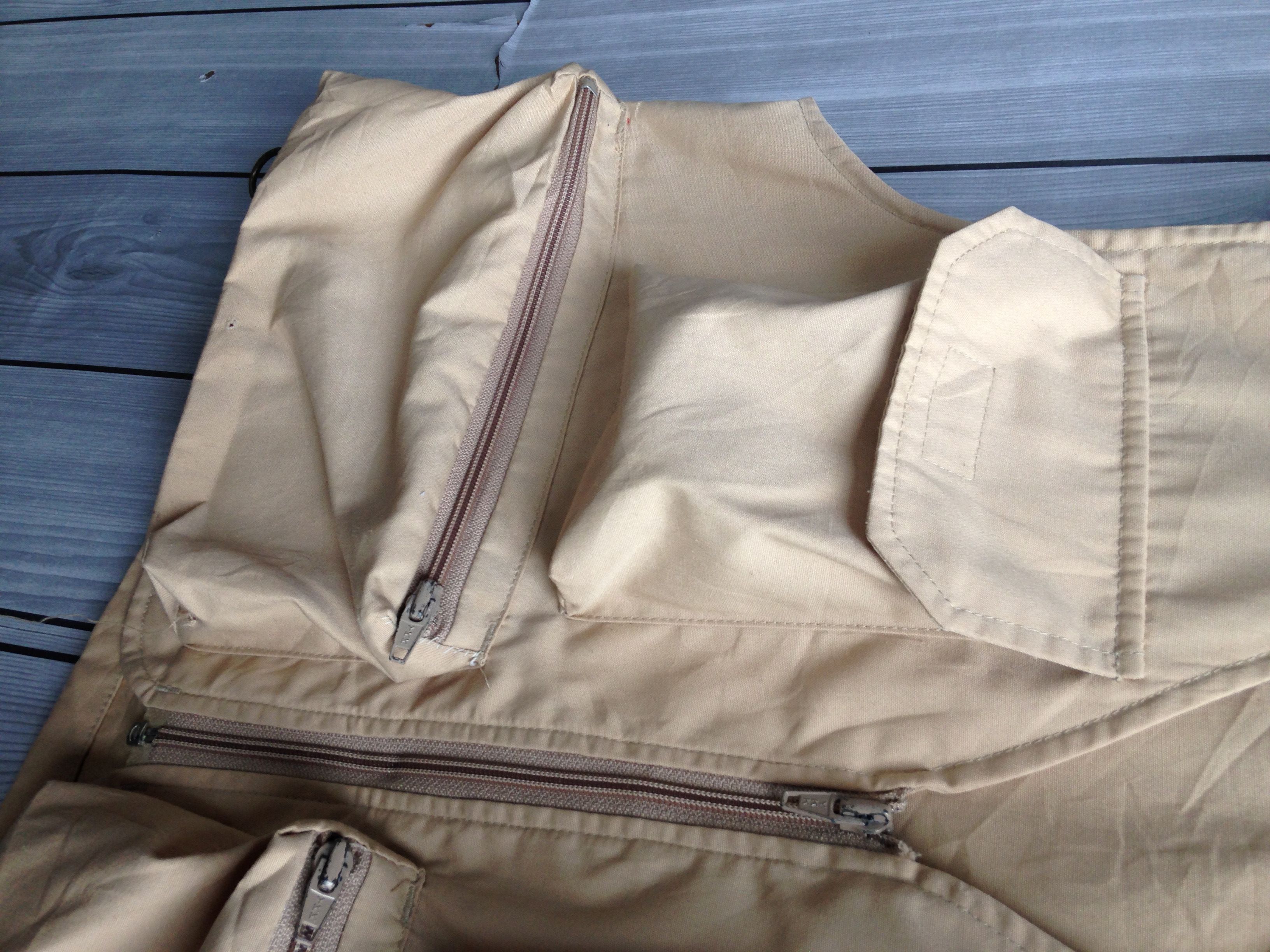 Japanese Brand Tactical Multi Pocket Beige Bomber Vest Size US M / EU 48-50 / 2 - 4 Thumbnail