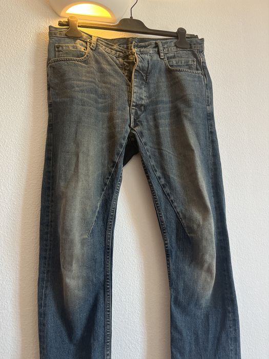 Rick Owens Rick Owens DRKSHDW Torrence Cut Washed Denim Jeans | Grailed