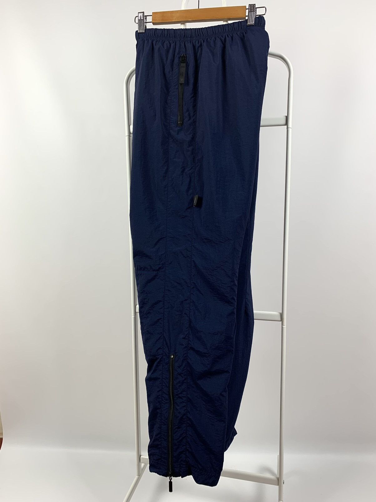 Nike Vintage Nike Swoosh Navy Nylon Track Pants Joggers Size US 34 / EU 50 - 2 Thumbnail
