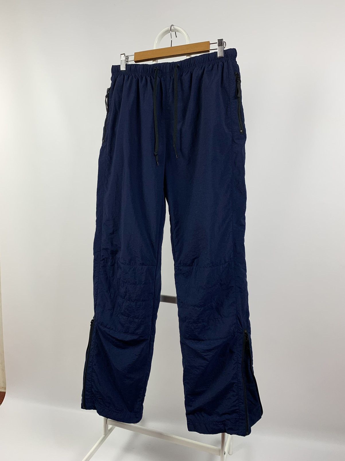 Nike Vintage Nike Swoosh Navy Nylon Track Pants Joggers Size US 34 / EU 50 - 6 Thumbnail