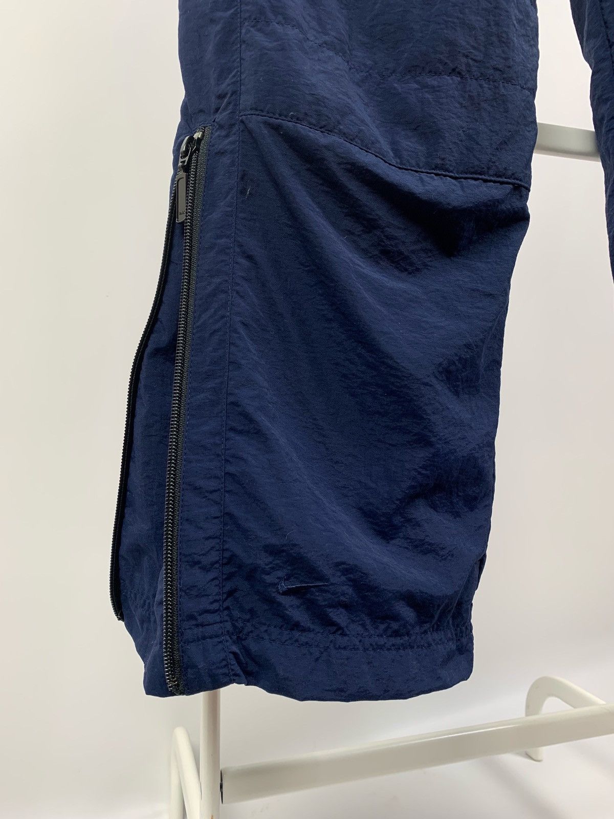 Nike Vintage Nike Swoosh Navy Nylon Track Pants Joggers Size US 34 / EU 50 - 3 Thumbnail